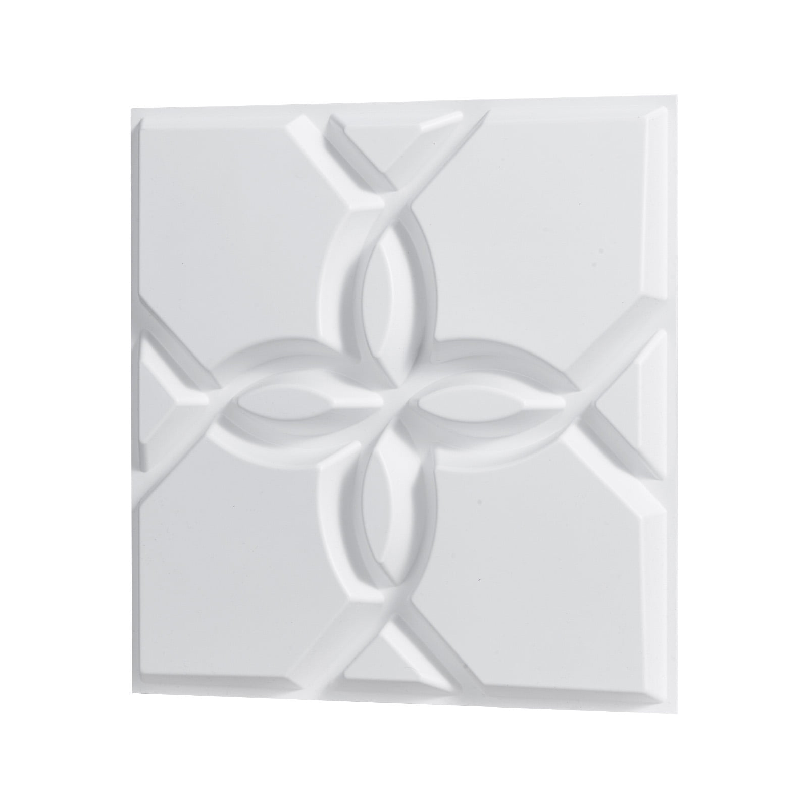 KFFKFF 3D Wall Panels, Decorative PVC Floral Wall Coverings for Home Decor (White, 33 Pack, 11.81 x 11.81 in) ykmi7