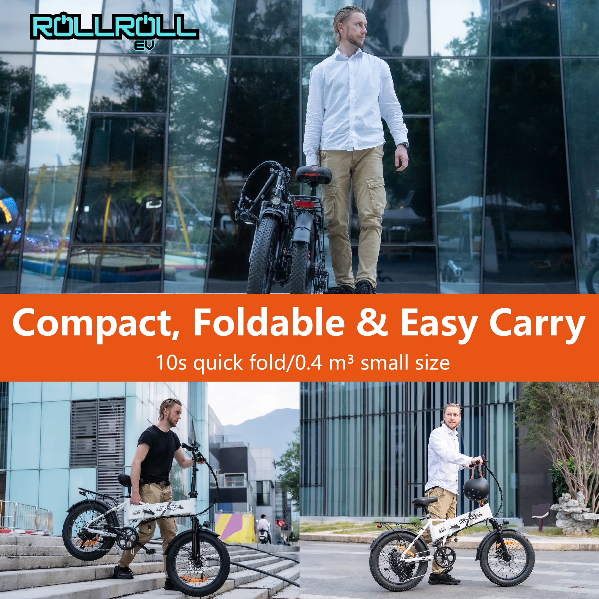 SYX MOTO Fat Tire Electric Bike for Adults, Foldable 350W Ebike with 7-Speed Gear System (Black, 20 in) gnqtl
