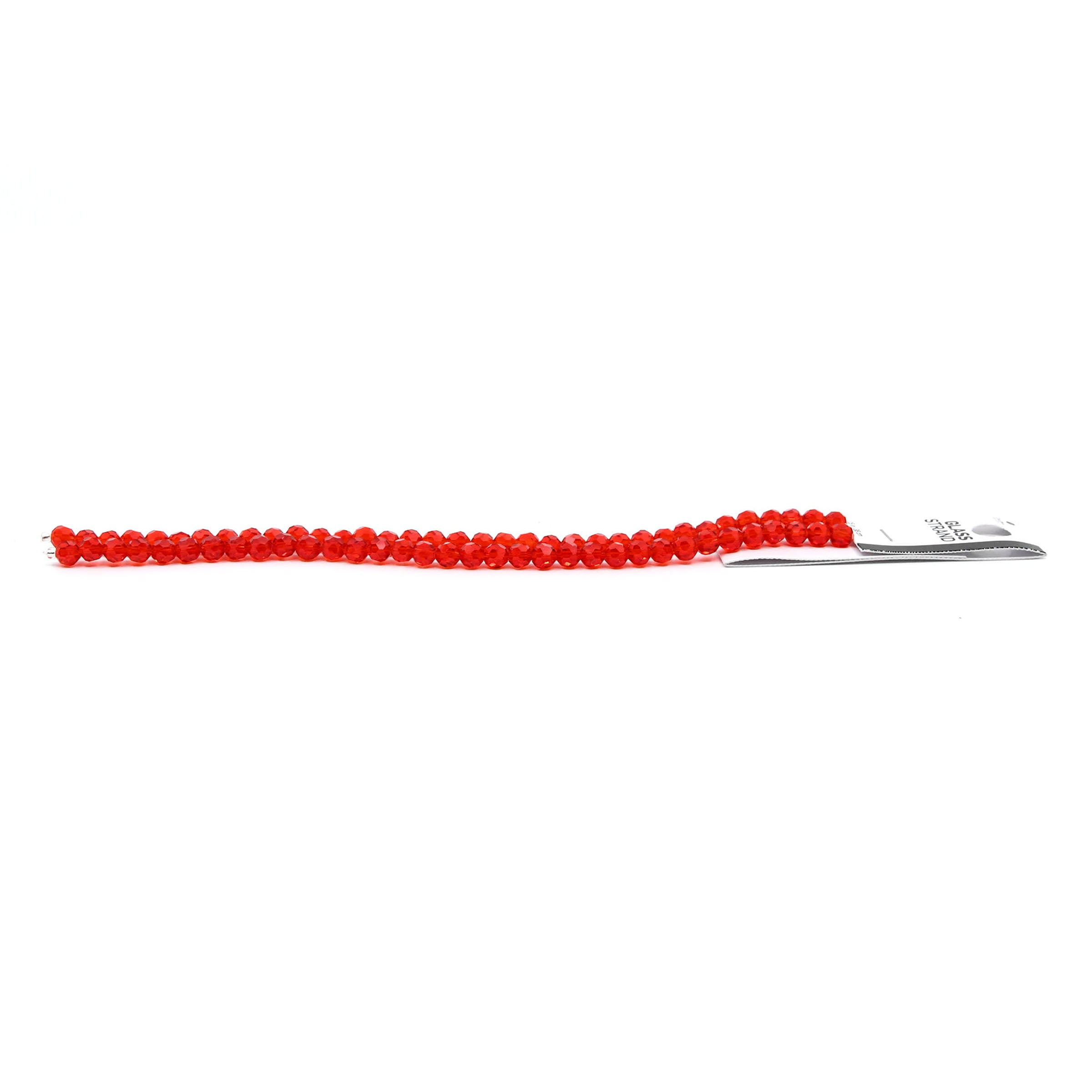 Blue Moon Beads Faceted Crystal Glass Bead Strand for DIY Jewelry Making (Red, 15 in, 3 Pack) qqr51