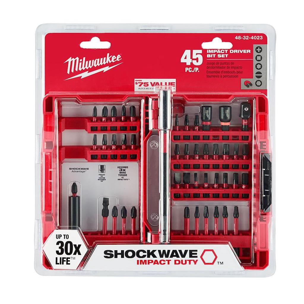Milwaukee Shockwave Impact Duty Driver Bit Set (45 Piece) vbi1c