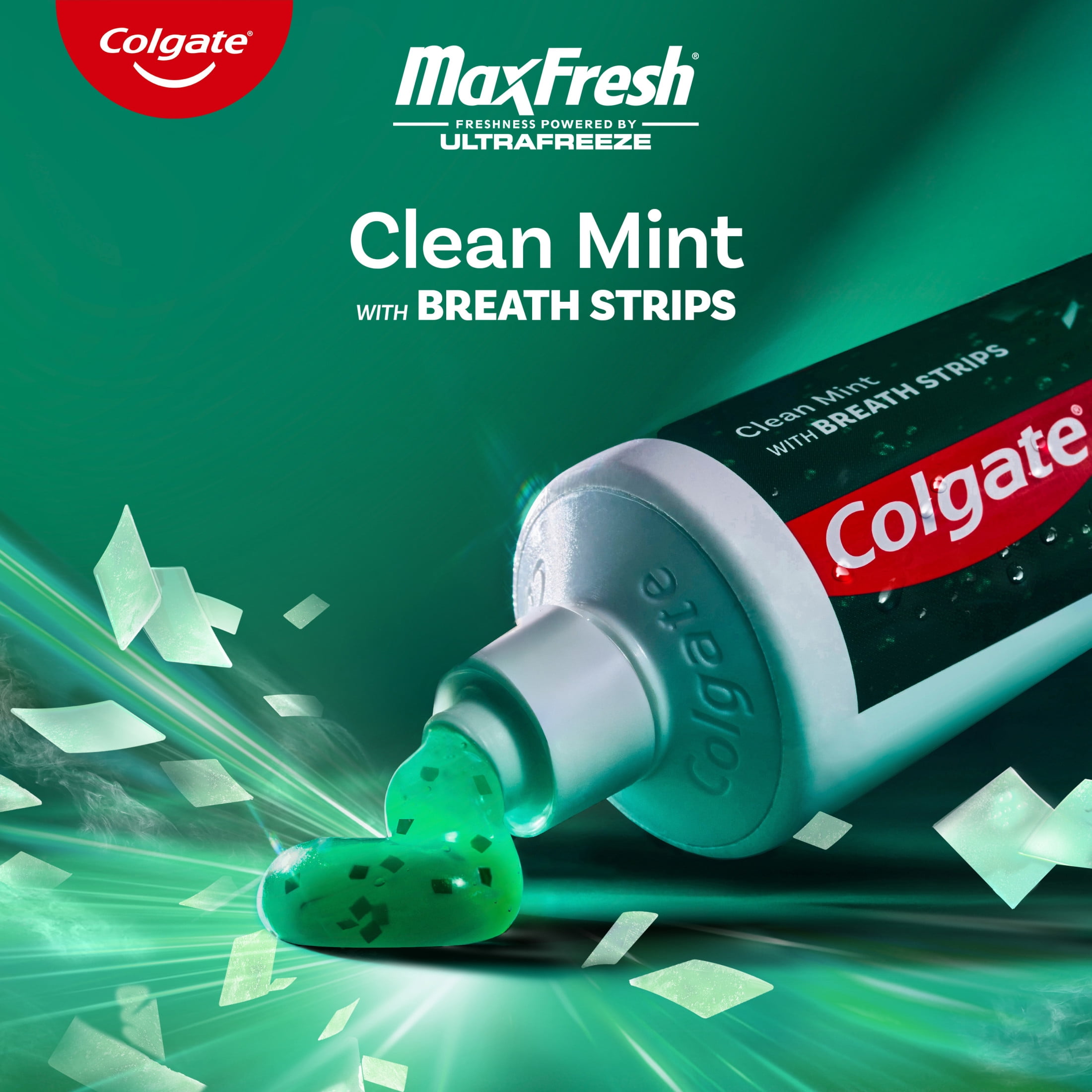 Colgate Max Fresh Whitening Toothpaste with Mini Breath Strips, Clean Mint (6.3 oz) 0uivi