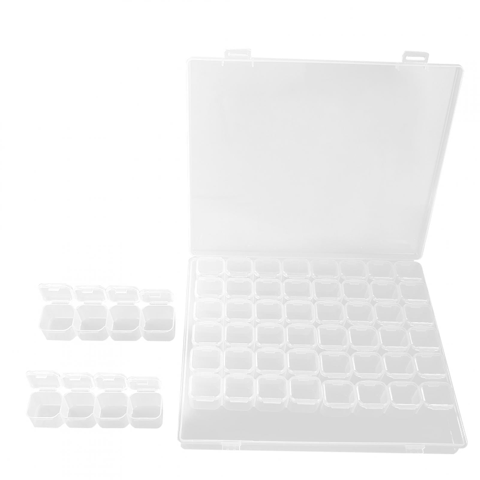 LIYJTK 56 Slot Diamond Painting Storage Container, Adjustable Plastic Bead Organizer for Nail Art and Craft Supplies (Clear, 56 Slots) ybaud