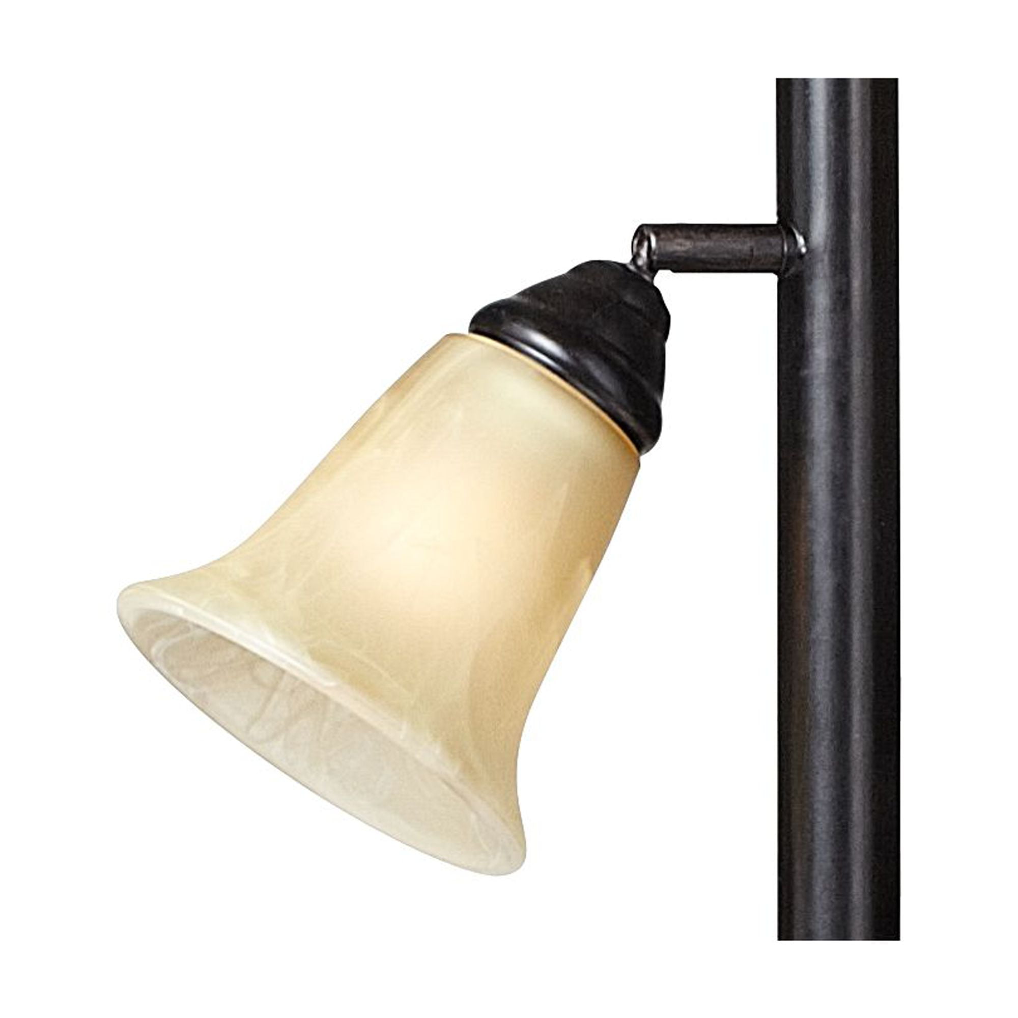 Kathy Ireland Sonnett Vintage Rustic Torchiere Floor Lamp with Side Lights (Bronze, 72 in) 3cx36