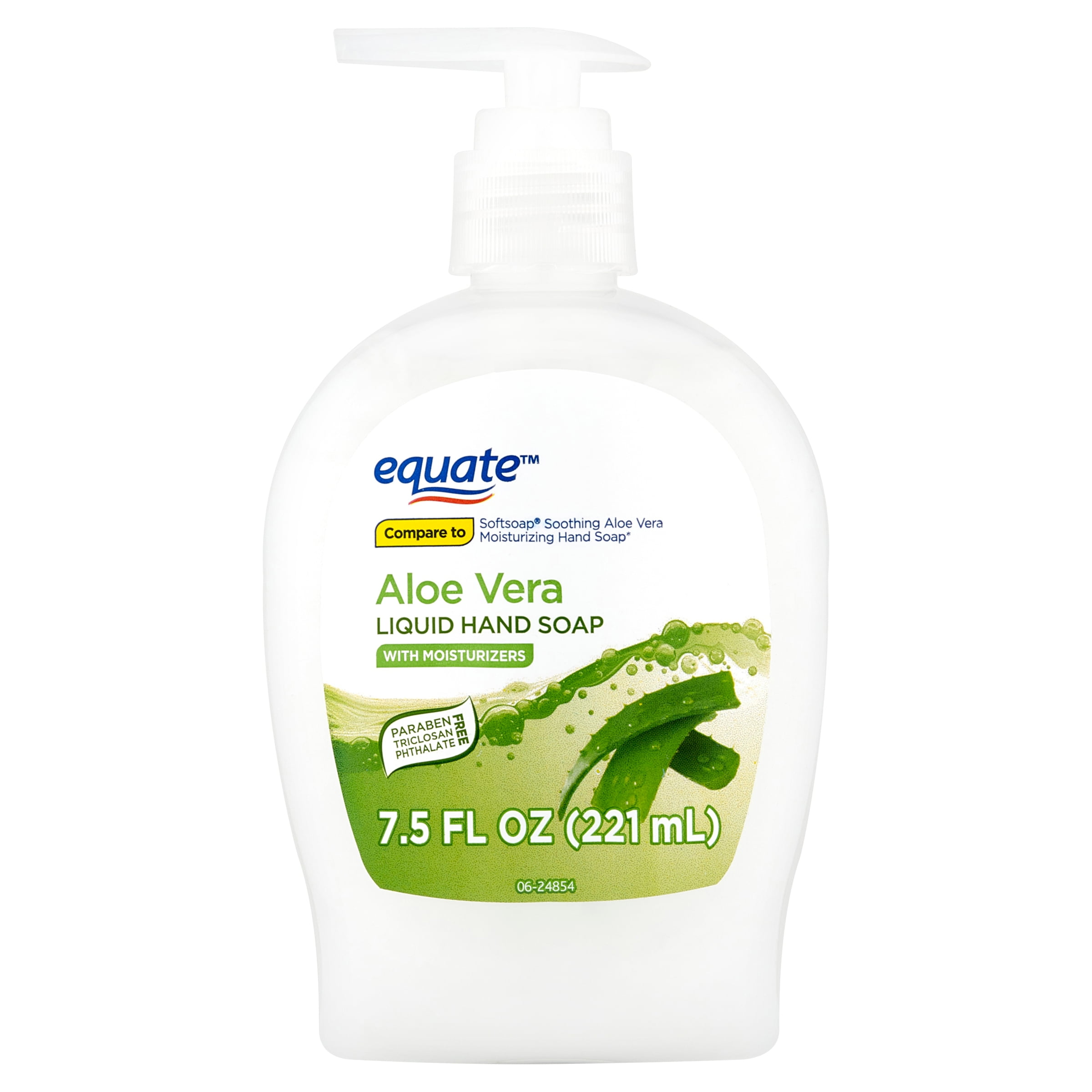 Equate Aloe Vera Moisturizing Liquid Hand Soap (Clear, 7.5 fl oz) fey69