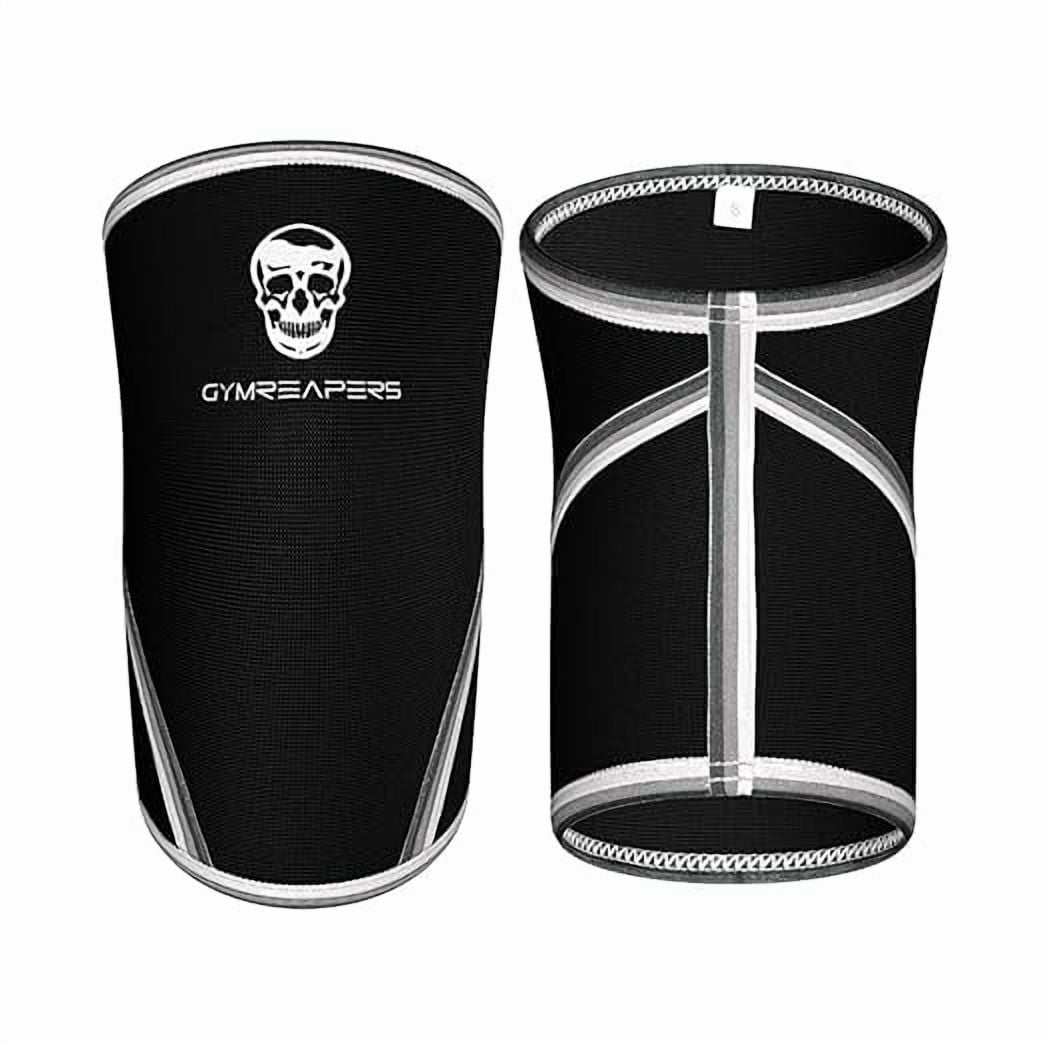 GYMREAPERS Knee Sleeves for Weightlifting and Squats, 7mm Neoprene Compression Support (White, 1 Pair) din4j