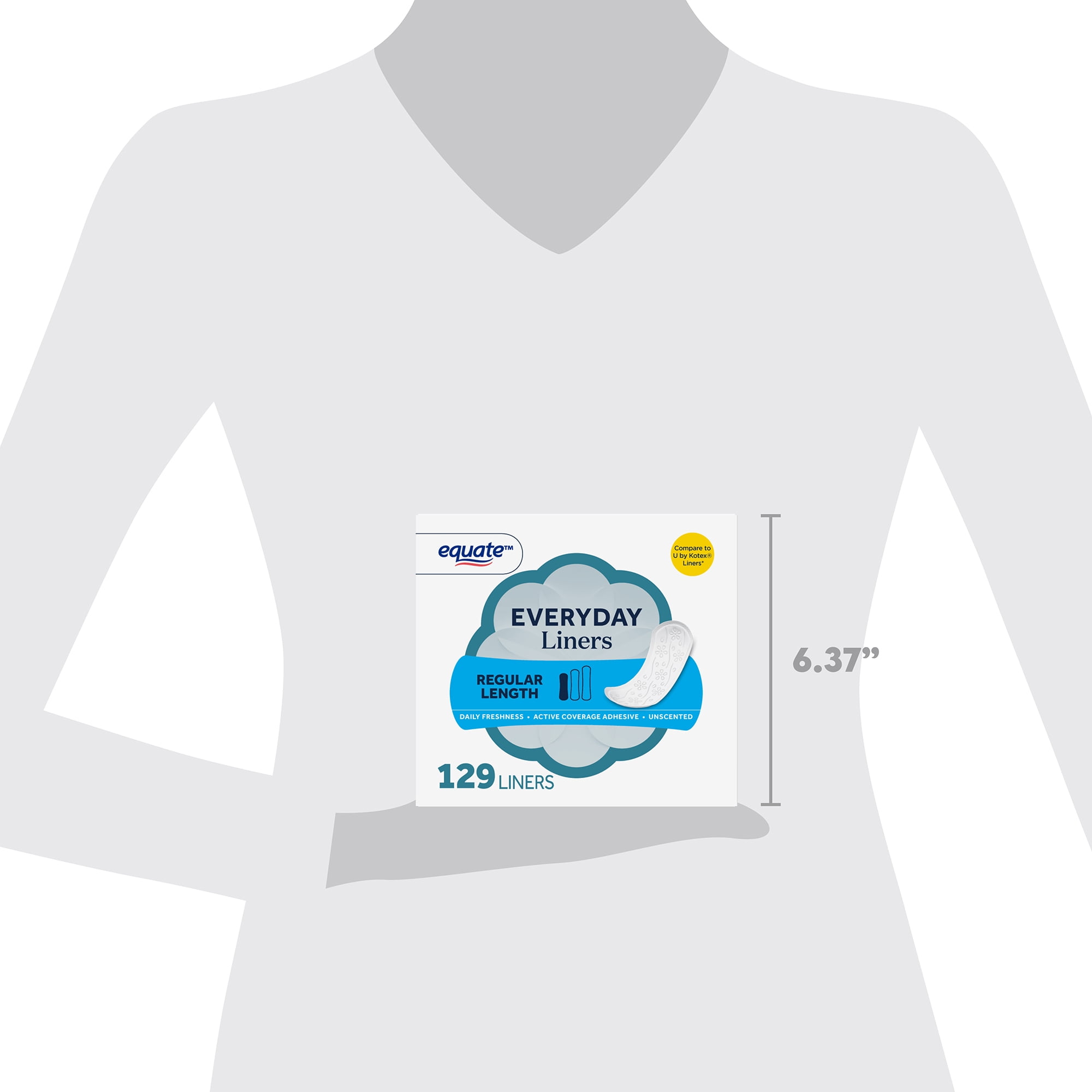 Equate Light Protection Everyday Panty Liners (Regular, 129 Count) wjb6n