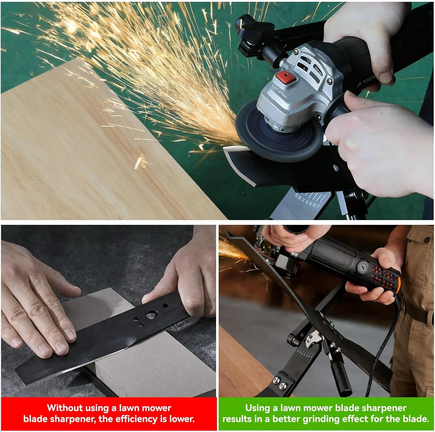 XWYXSTG Lawn Mower Blade Sharpener Adjustable Angle Grinding Frame (Black, 1 Pack) nuzhc