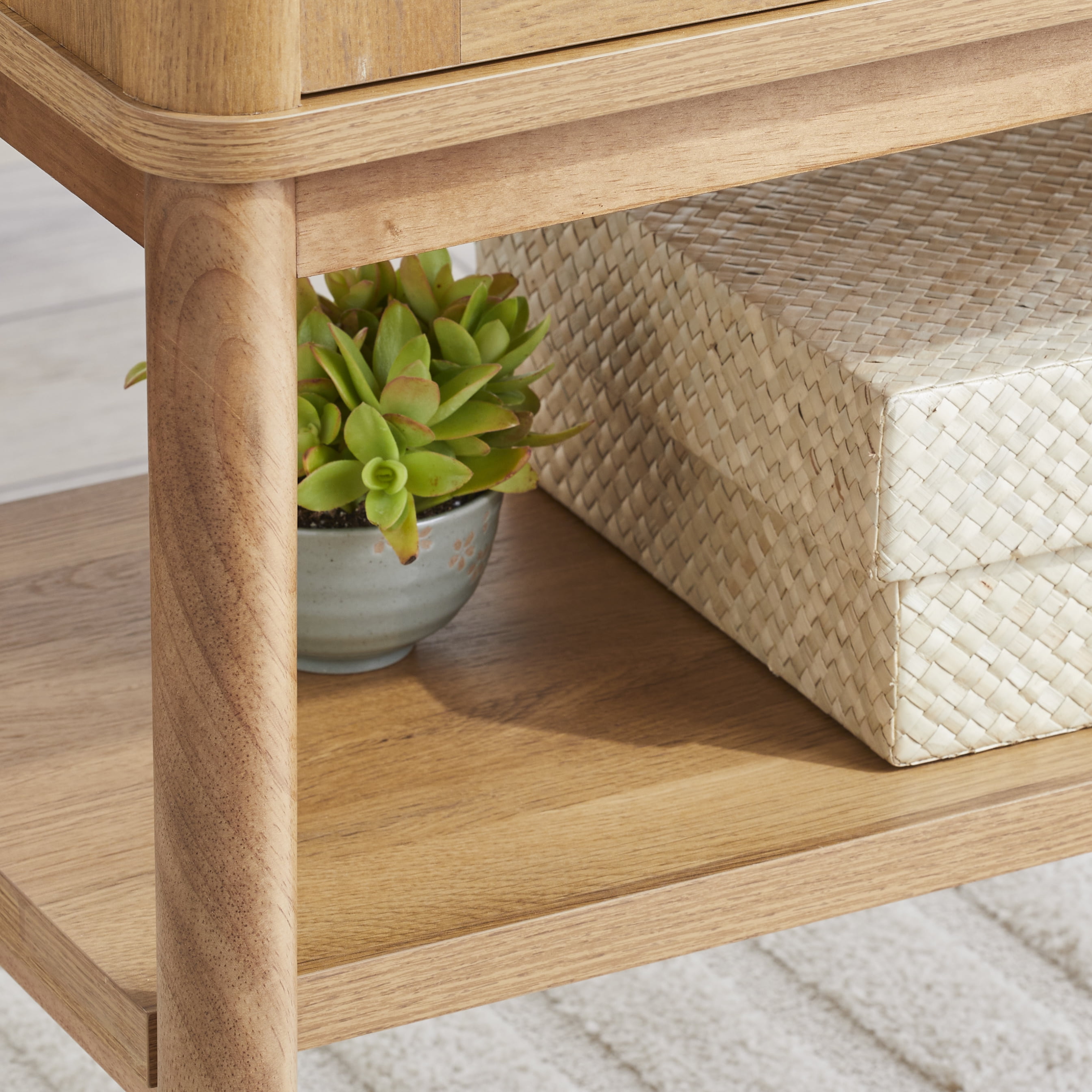 Better Homes & Gardens Springwood Caning Storage Accent Cabinet (Light Honey, 31.5 in x 18.03 in x 65.98 in) p5jwz