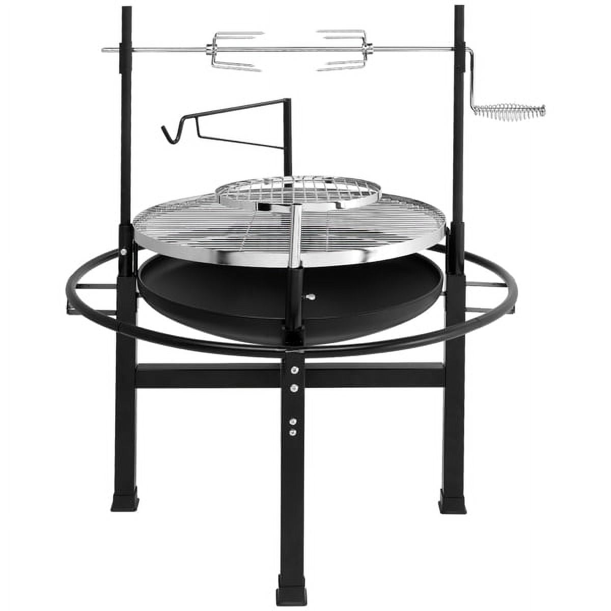 Taimu TM Round Charcoal Grill for Outdoor Cooking and Smoking (Black, 33.5 in x 33.5 in x 42.5 in) e3a2f
