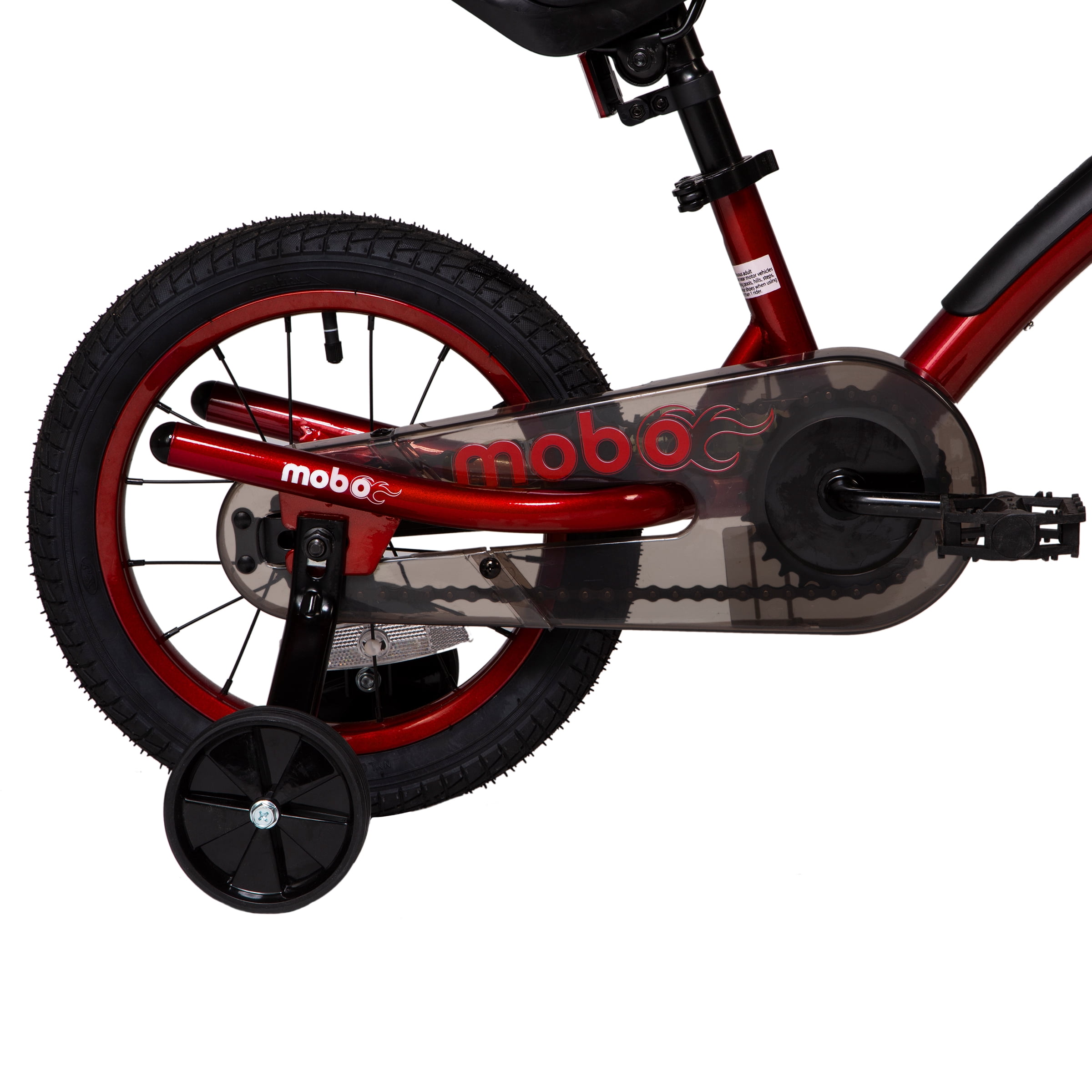 Mobo Kids Bike with Training Wheels for Toddlers, Adjustable Handlebars and Seat (Red, 14 in) lvavm
