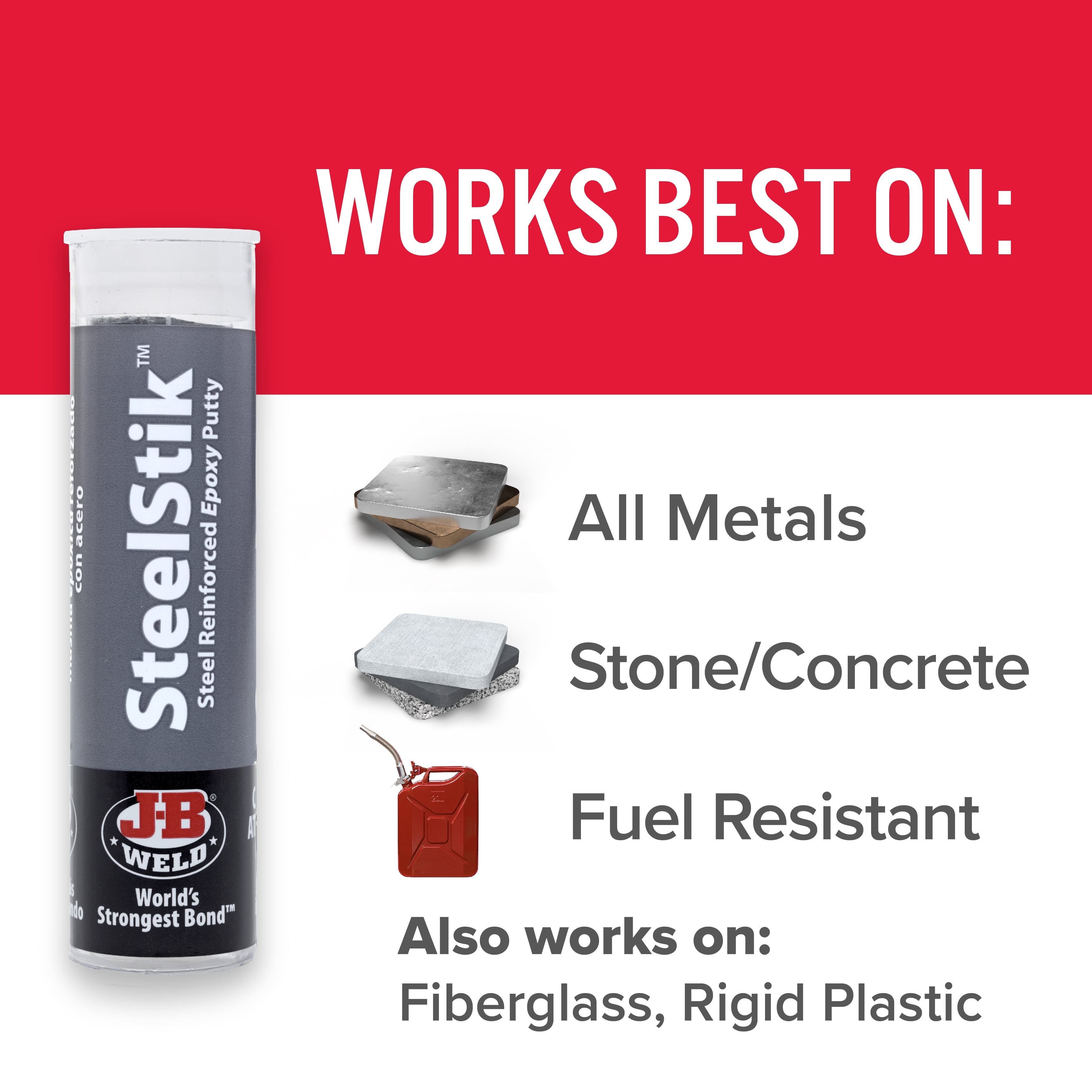 J-B Weld SteelStik Epoxy Putty (Grey, 2 oz) tp5tb