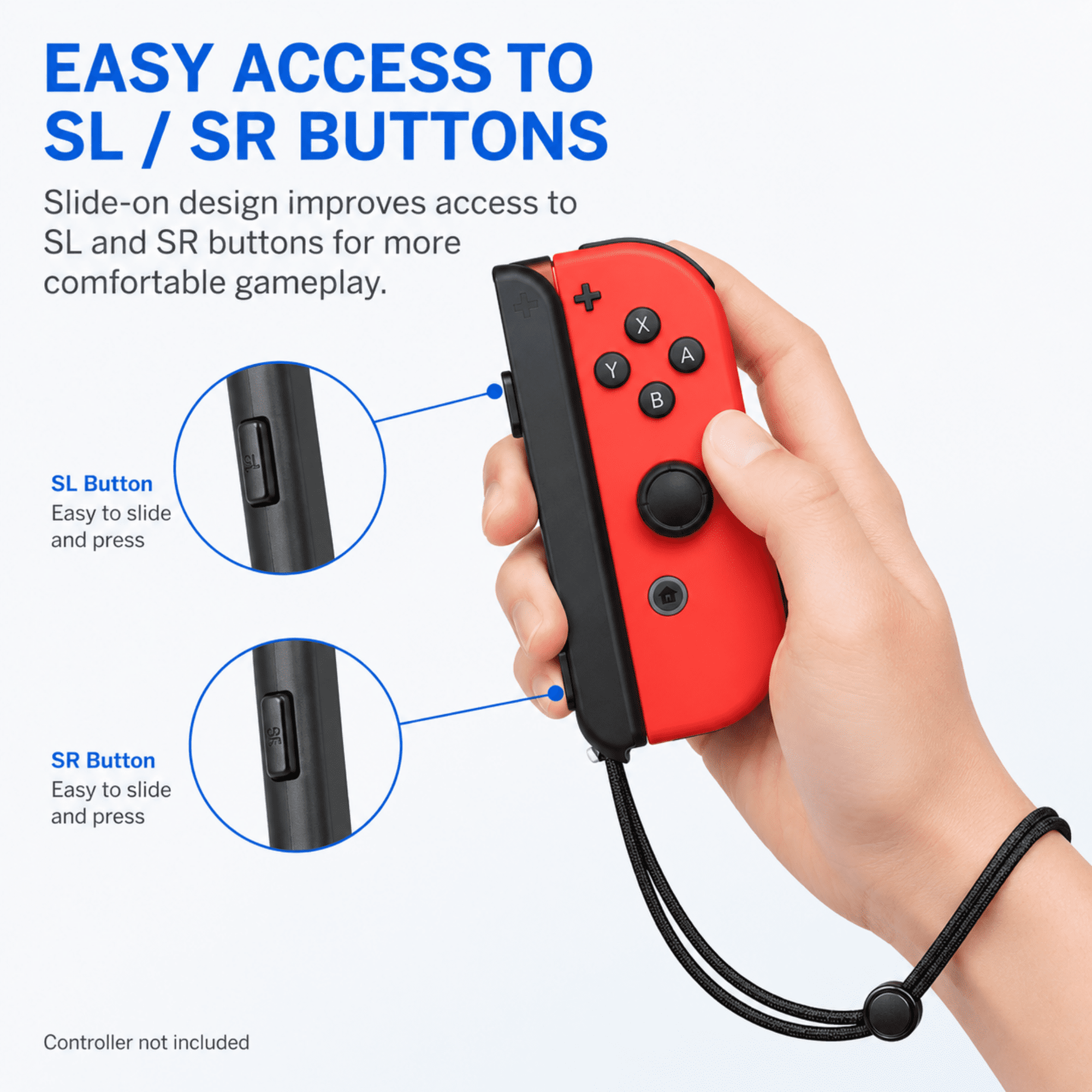 QXWPBV Nintendo Switch Joy-Con Controller Wrist Strap, Adjustable Safety Lanyard (Black, 2 Pack) dlvtg