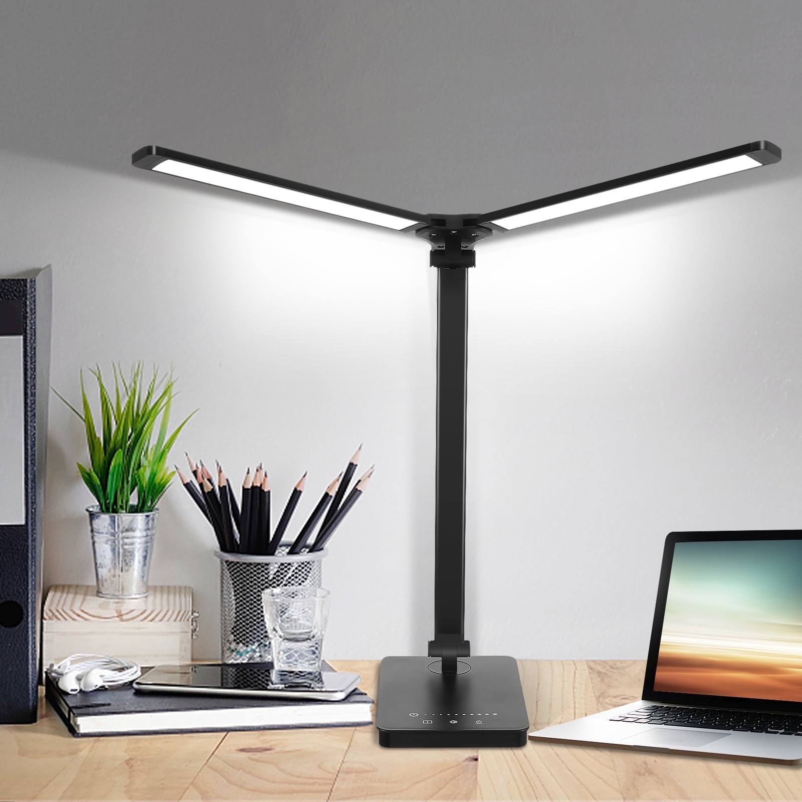 JOUALY LED Dimmable Desk Lamp with Touch Control and Foldable Design (5 Lighting Modes, 10 Brightness Levels) 0judp