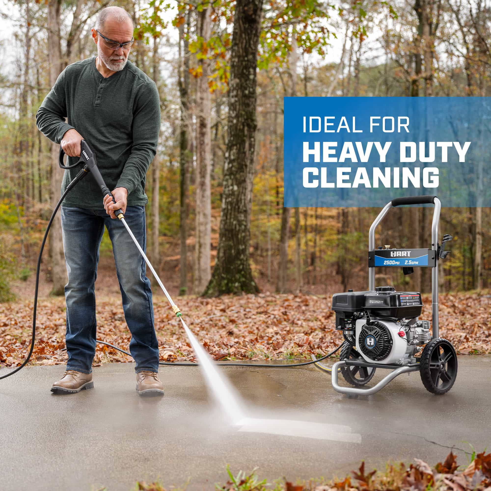 HART 2500 PSI 2.5 GPM 212cc Gas Pressure Washer (25 ft Hose) z93mm