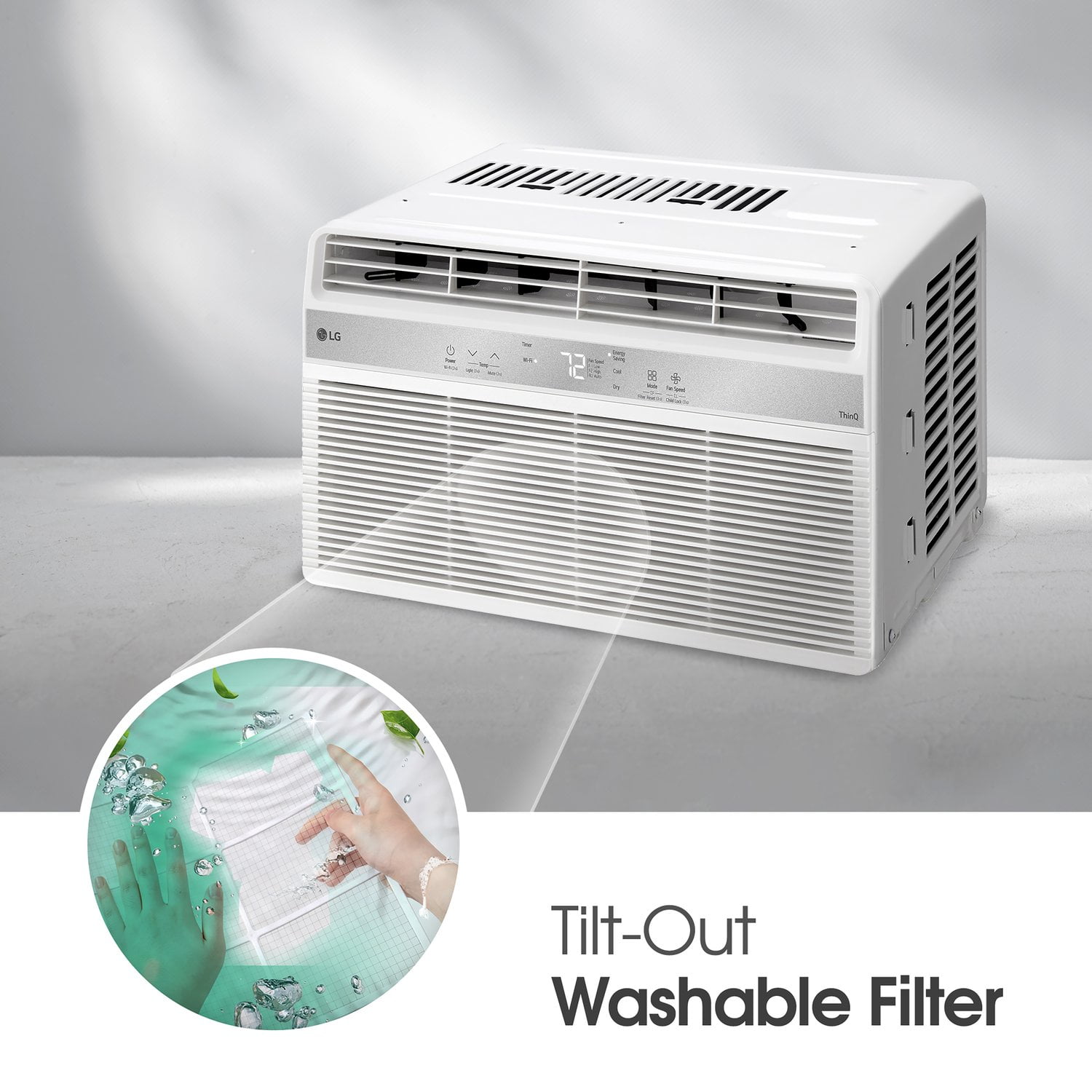 LG 8000 BTU Window-Mount Air Conditioner with Remote Control (White, 350 sq ft) t08rg