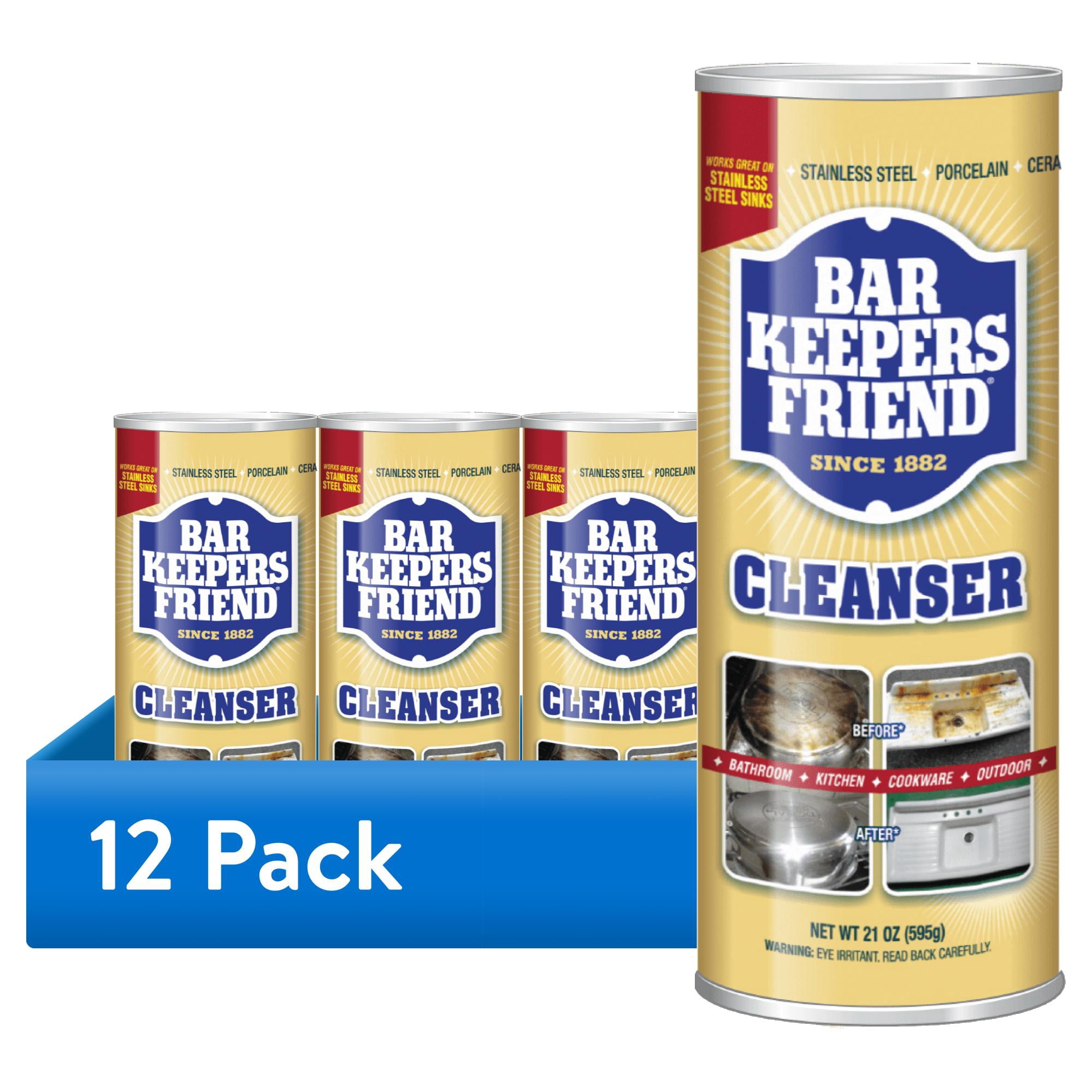 Bar Keepers Friend Cleanser Powder Heavy-Duty Surface Cleaner (White, 12 Pack of 21 oz) dmchf