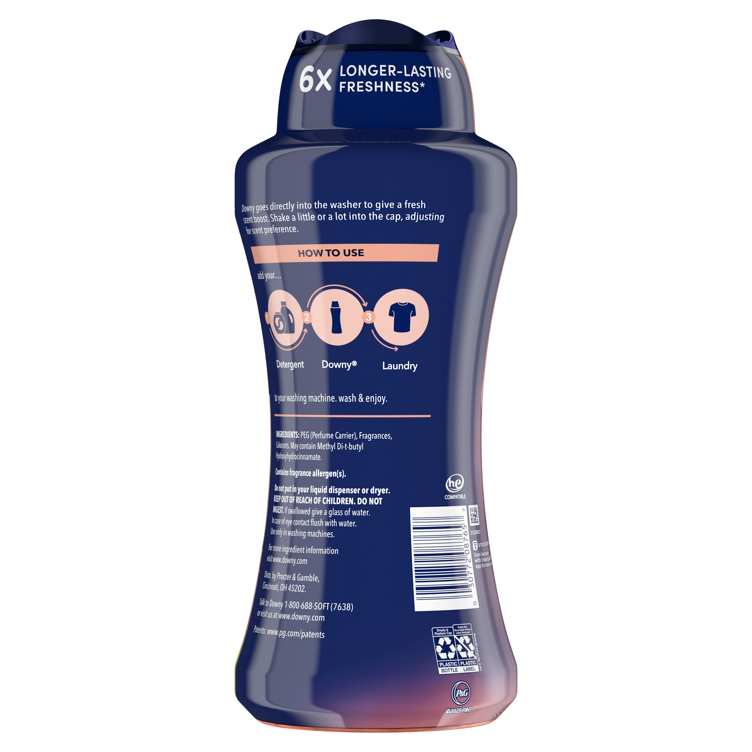 Downy Infusions In-Wash Scent Booster Beads, Sparkling Amber and Rose (24 oz) 8285b