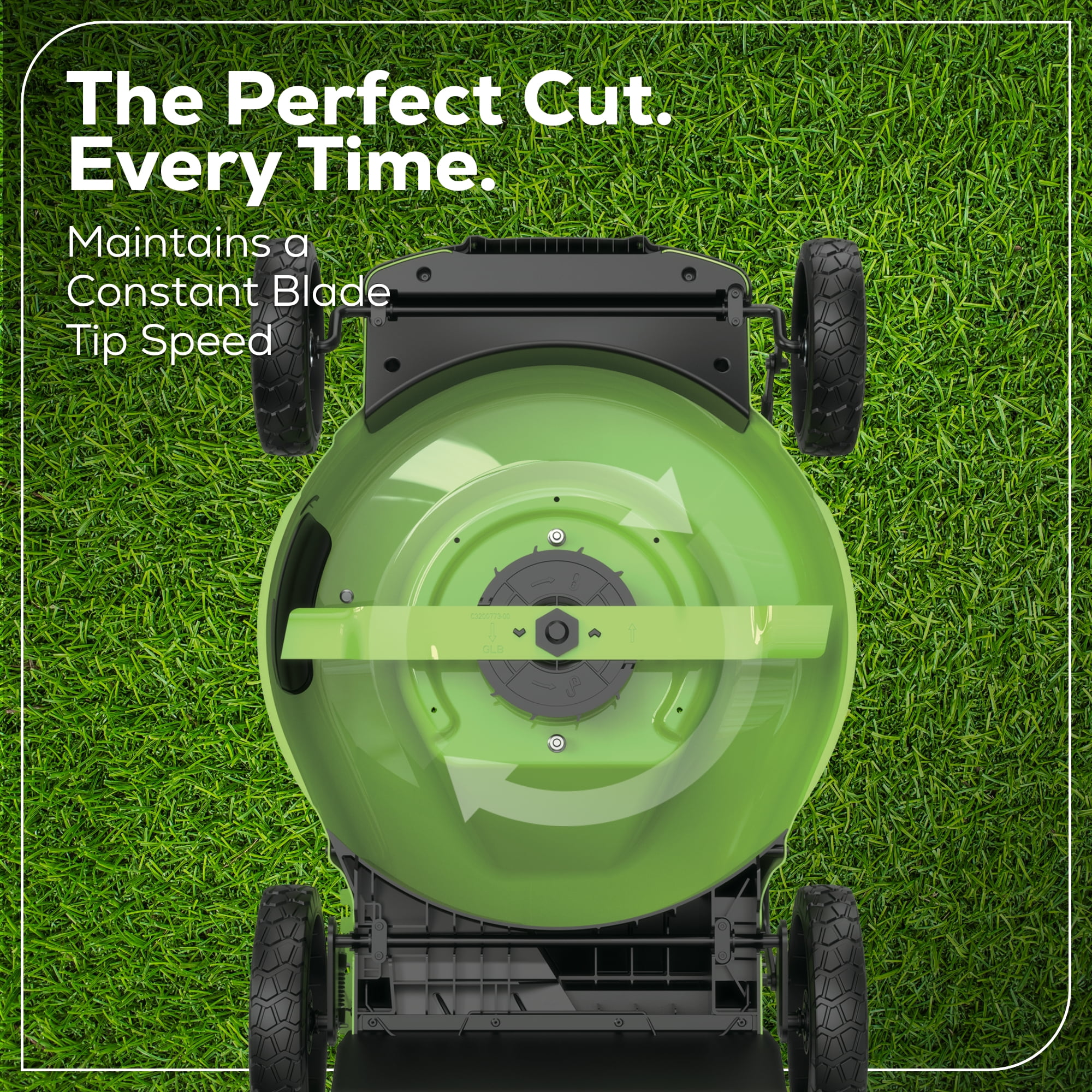 Greenworks 60V 21 in. Cordless Push Lawn Mower with 5.0 Ah Battery and Charger (Black, 21 in.) 2m0d8