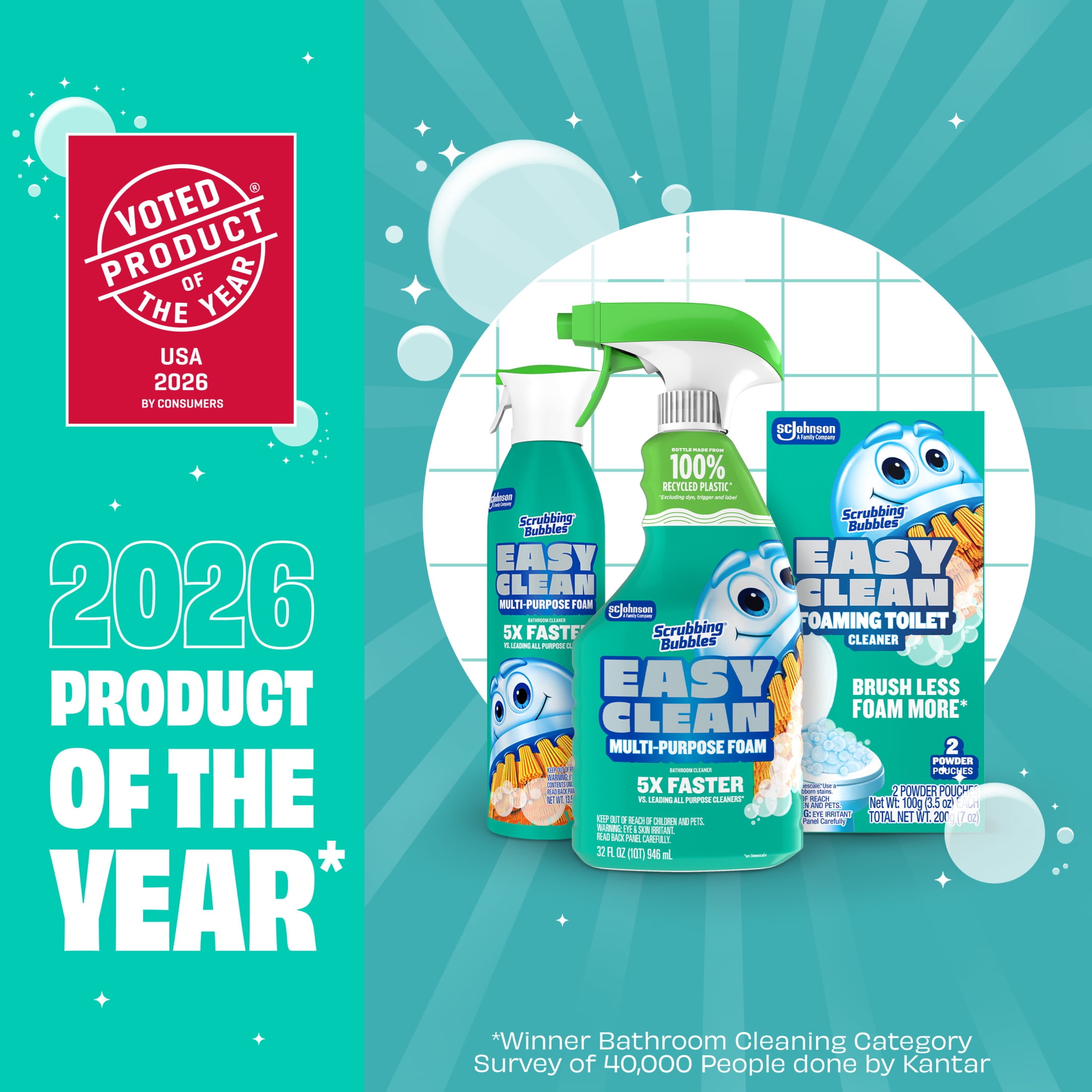 Scrubbing Bubbles Easy Clean Multi-Purpose Bathroom Cleaner Spray (32 oz) 8fm1q