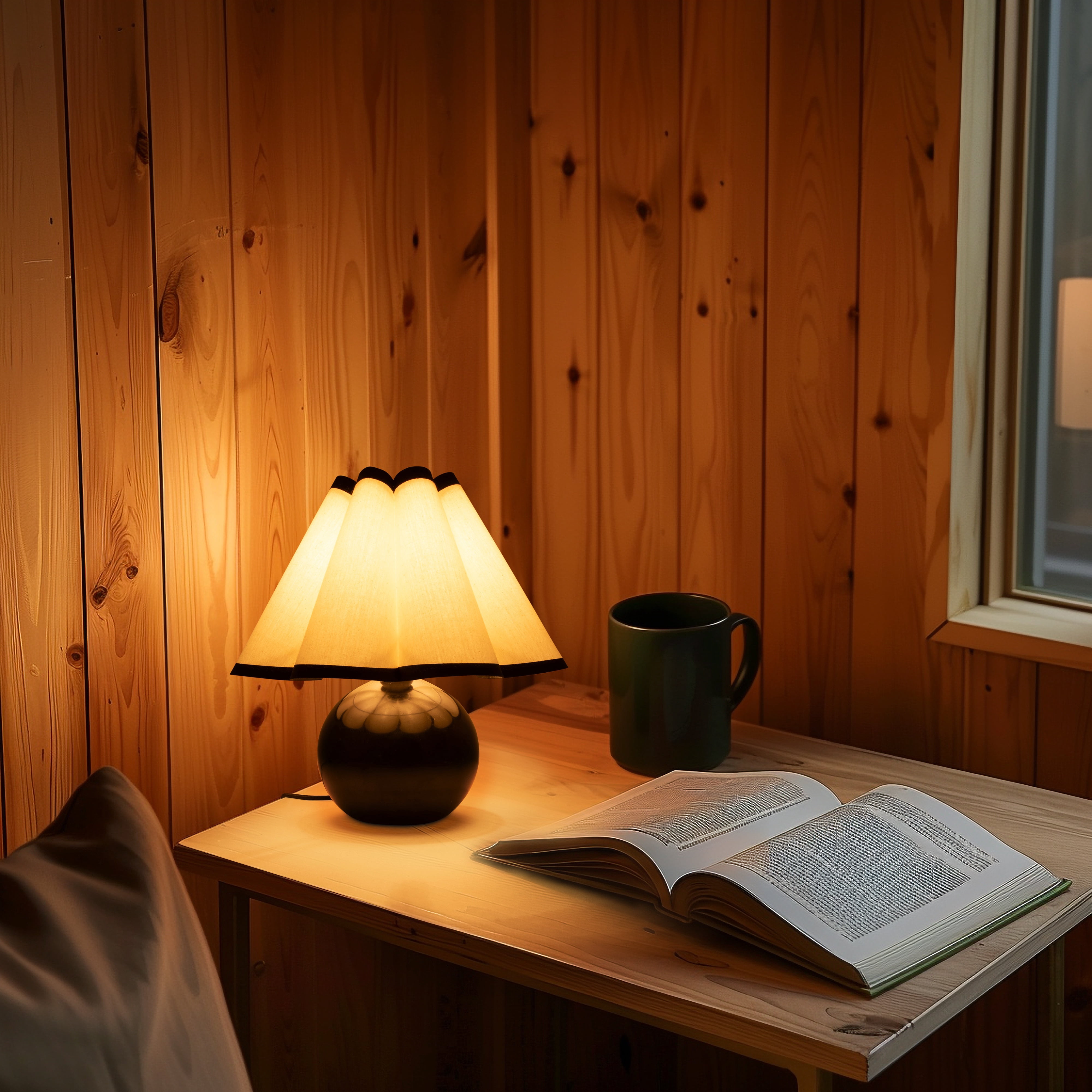 Brightech Blair LED Midcentury Table Lamp with Marble Base (10 in) nhbdv
