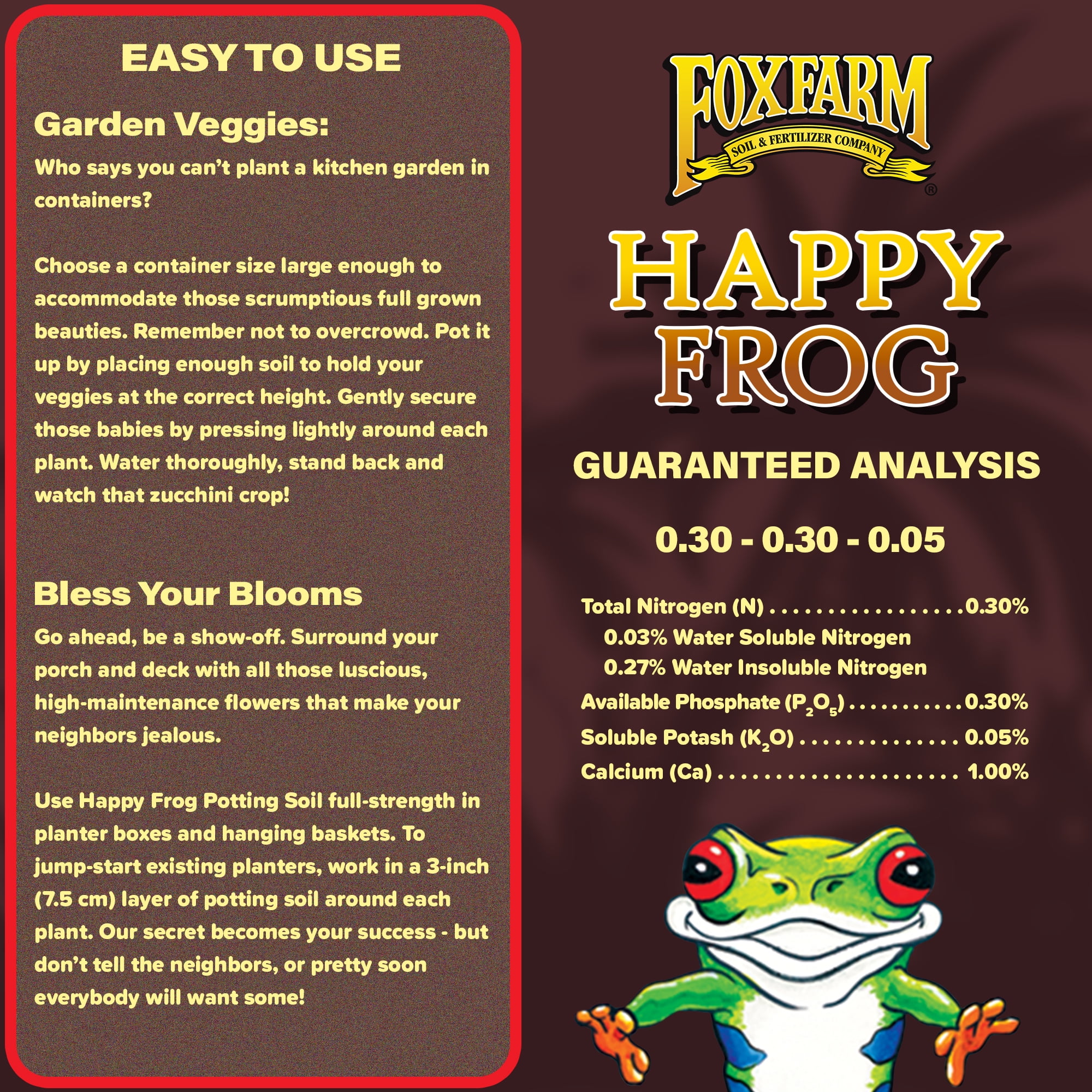 Hydrofarm Happy Frog Potting Soil, Nutrient-Rich Organic Garden Mix with Excellent Drainage (2 cu ft) 6aow5