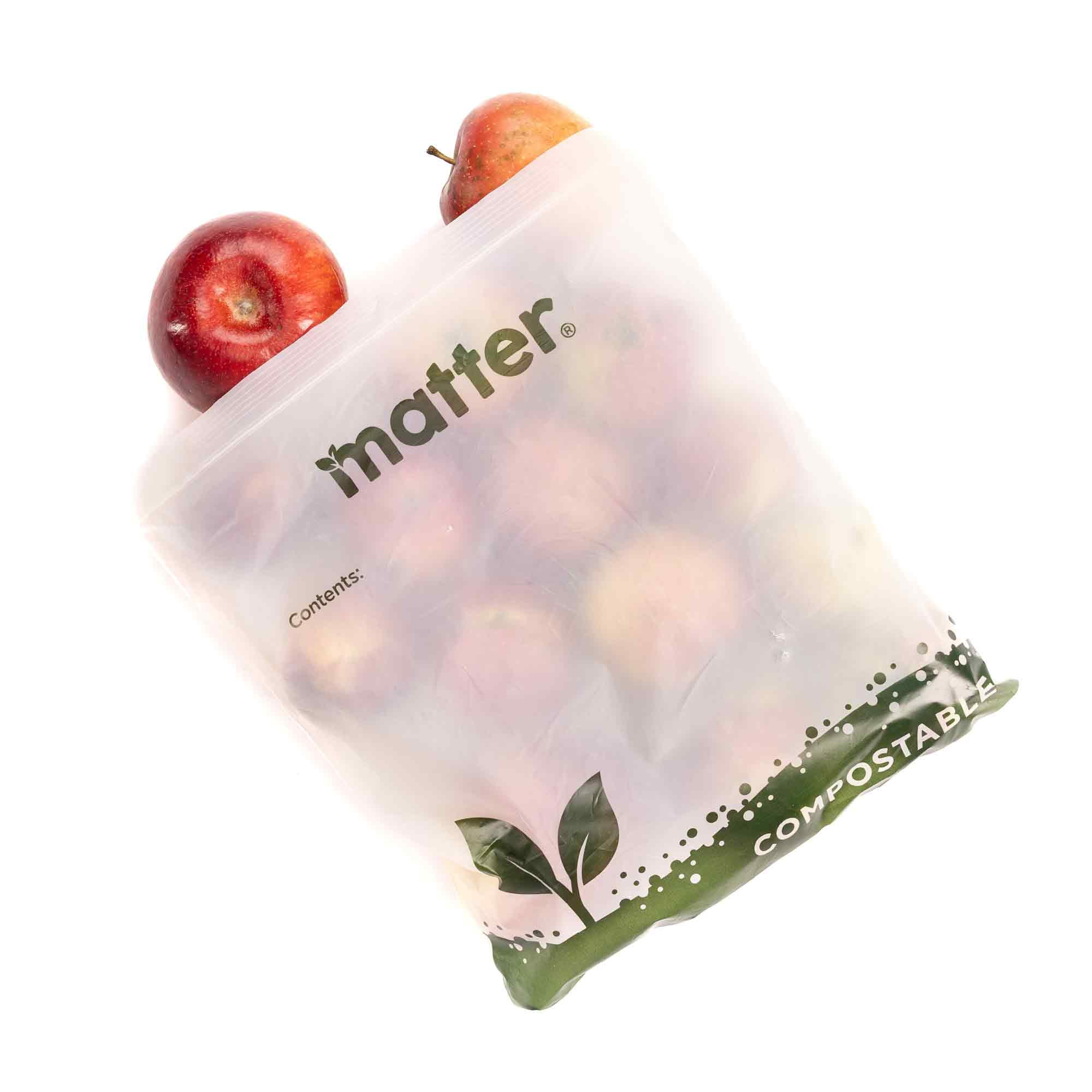 Matter Compostable Gallon Food Storage Bags (Clear, 60 Count) 2n41i