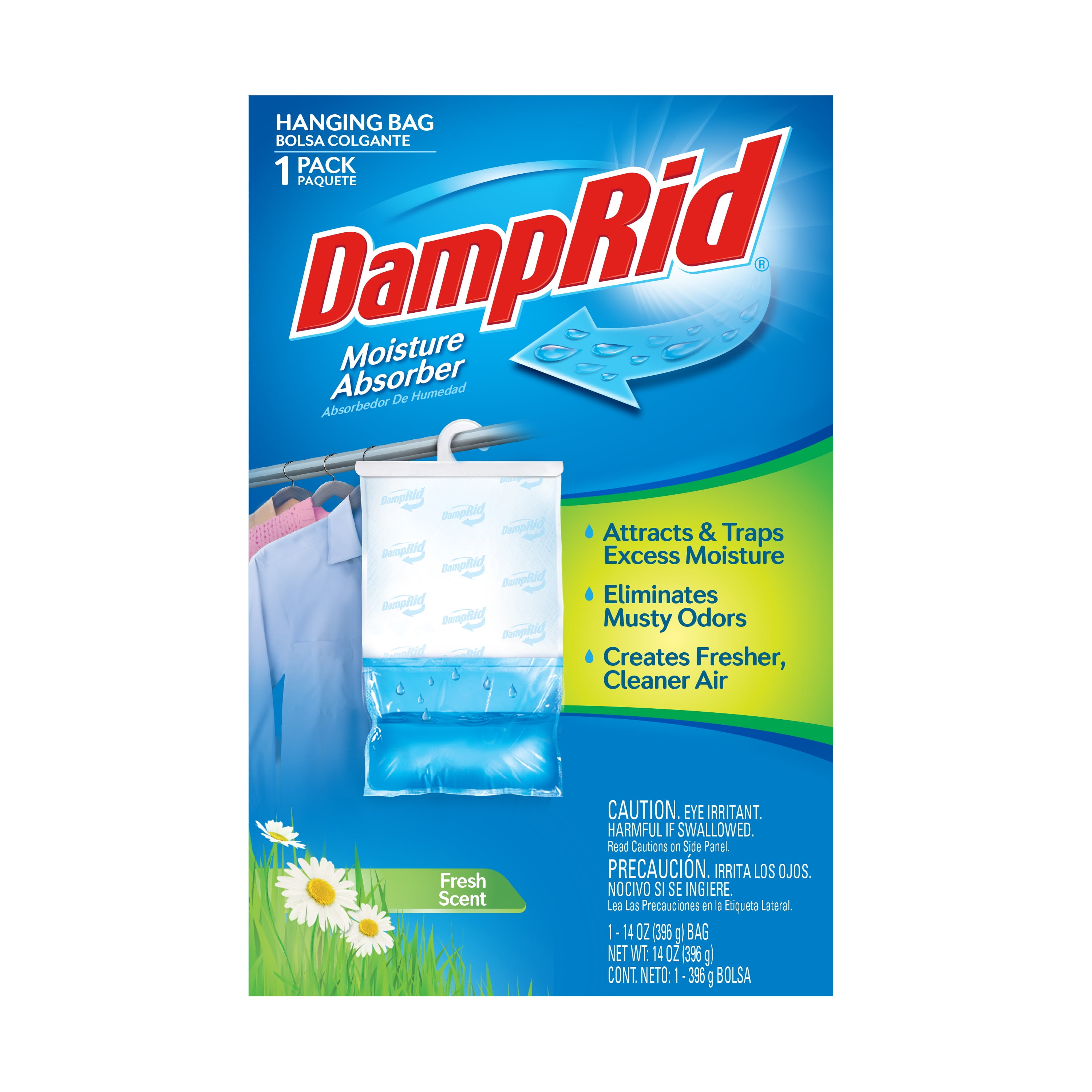 WM Barr Hanging Moisture Absorber Dehumidifier for Closets and Basements (1 Pack) fldp8