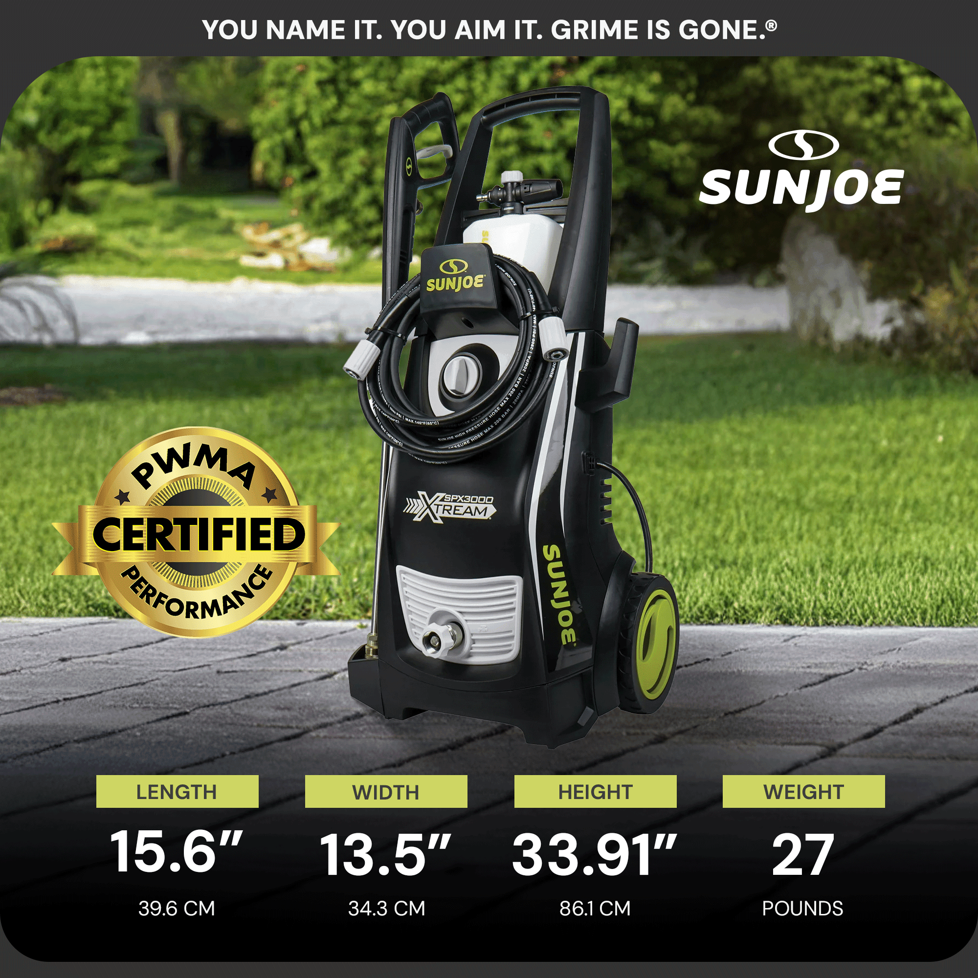 Sun Joe 2200 PSI Electric Pressure Washer, High-Pressure Cleaning System (2200 PSI, 1.1 GPM) ix2pv