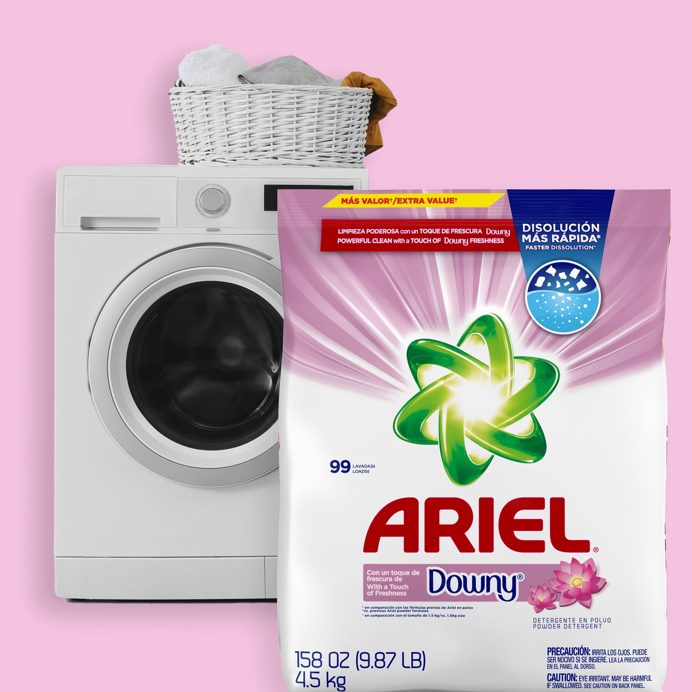 Ariel Laundry Detergent Powder with Downy Freshness, Deep Cleaning Formula (6 Pack, 52 oz per pack) 043zz