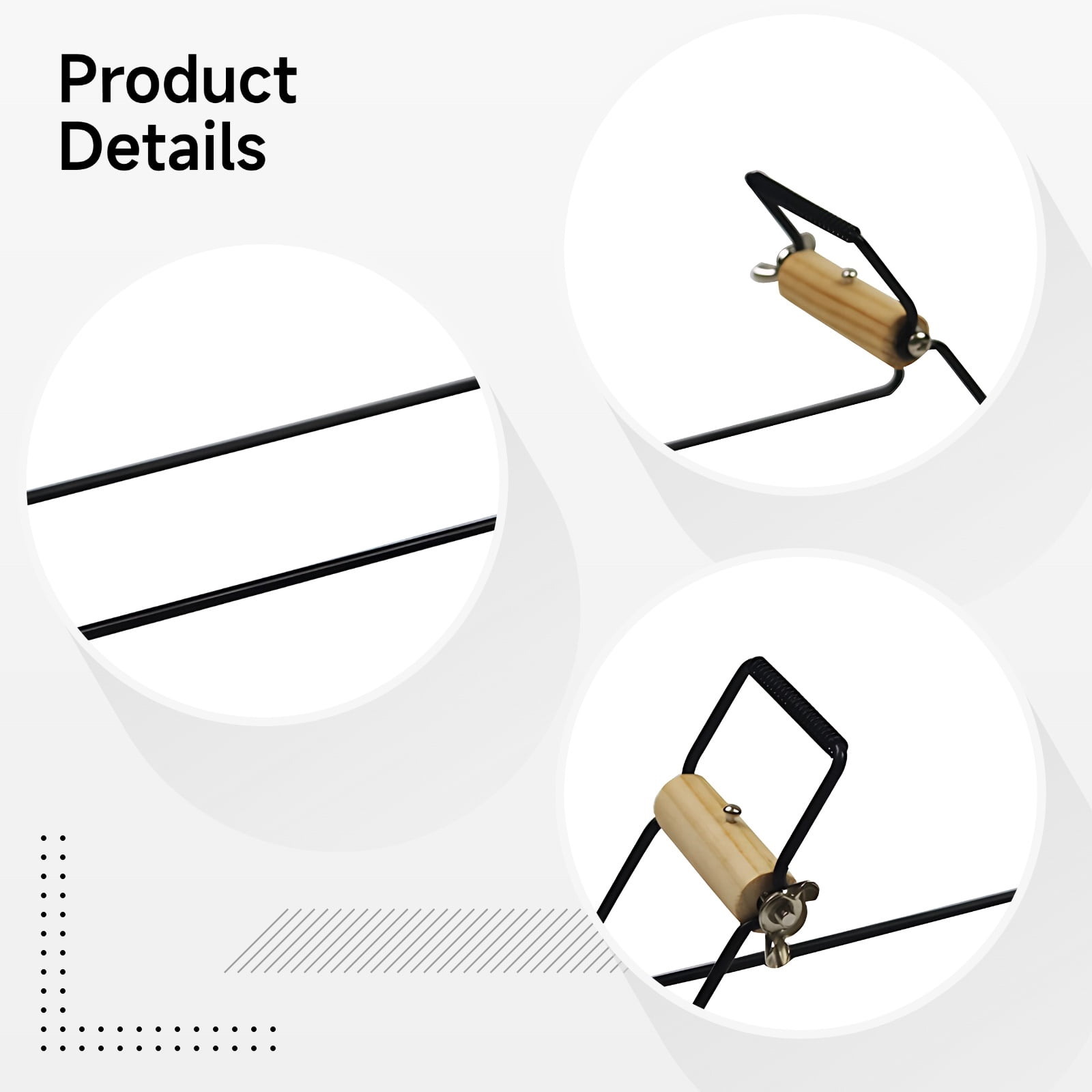 Toyokar Beading Loom for Jewelry Making, Stainless Steel Weaving Tool with Wood Handle (Black, 44 Piece Set) u33kz