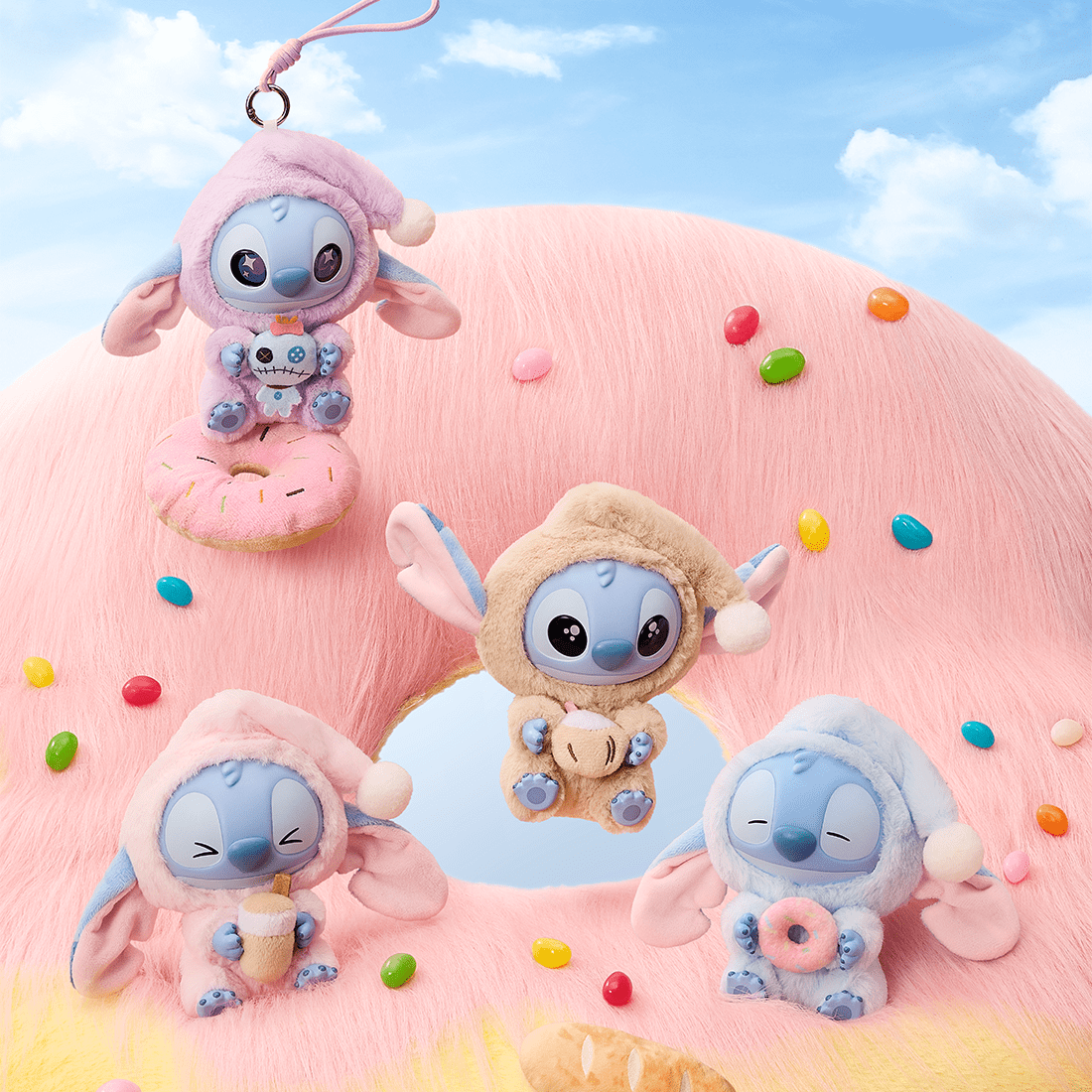 Miniso Disney Stitch Sleepy Snack Series Blind Box Plush Toy (Multicolor, 6.5 in) u3a5r