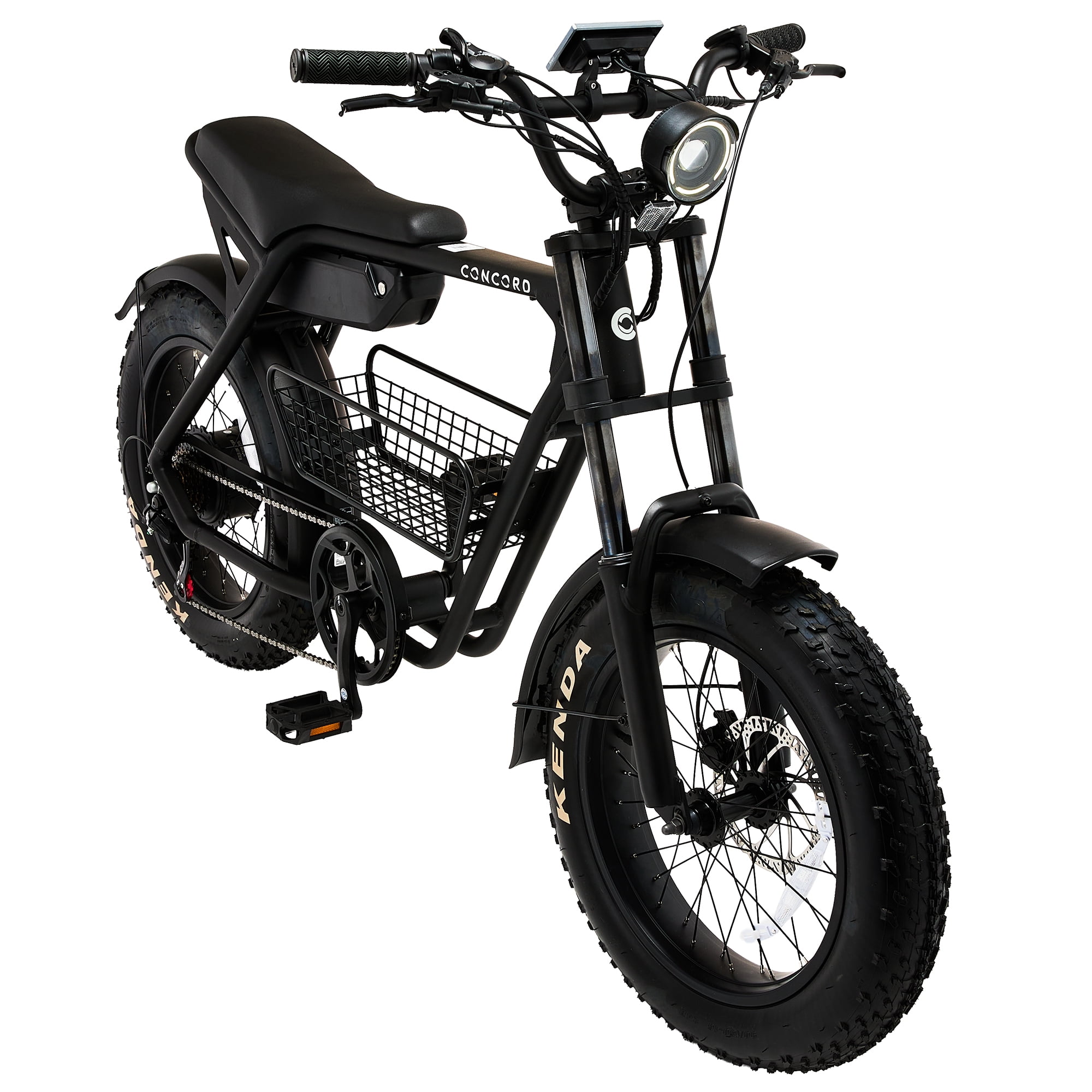 Concord Voltic Electric Moto Bike, 500W Motor, 20-Mile Range, Aluminum Frame, Hydraulic Disc Brakes (Black, 20 in) 3s3i2