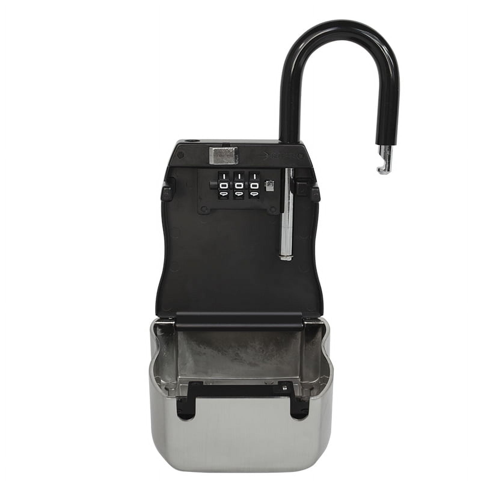 Vault Locks 5500 Key Lock Box with 4-Digit Combination and Hardened Steel Shackle (Silver, 6.2 cu in) lsans