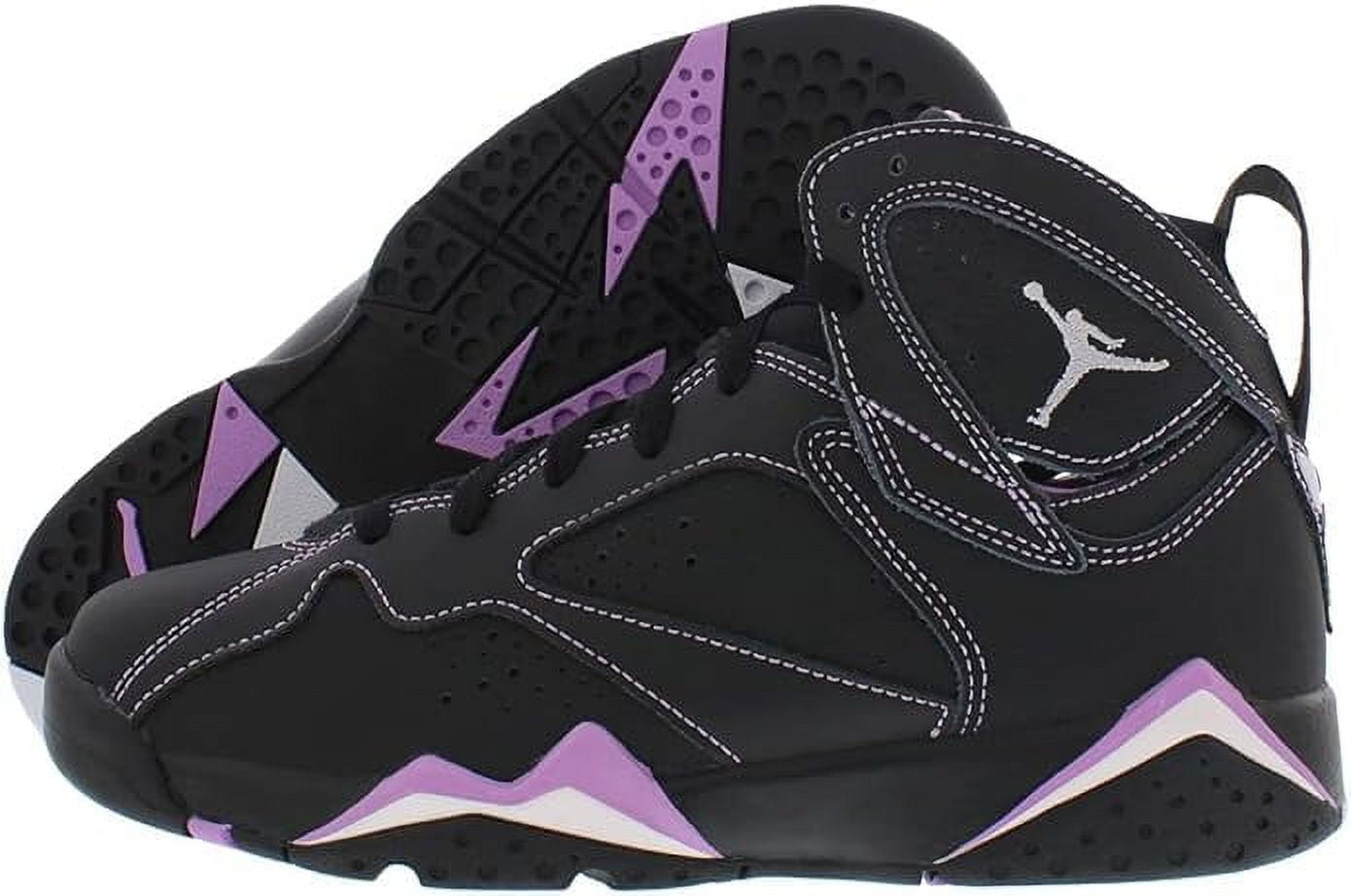 Jordan 7 Retro Basketball Shoes (Black/Barely Grape, Size 4) onxu9