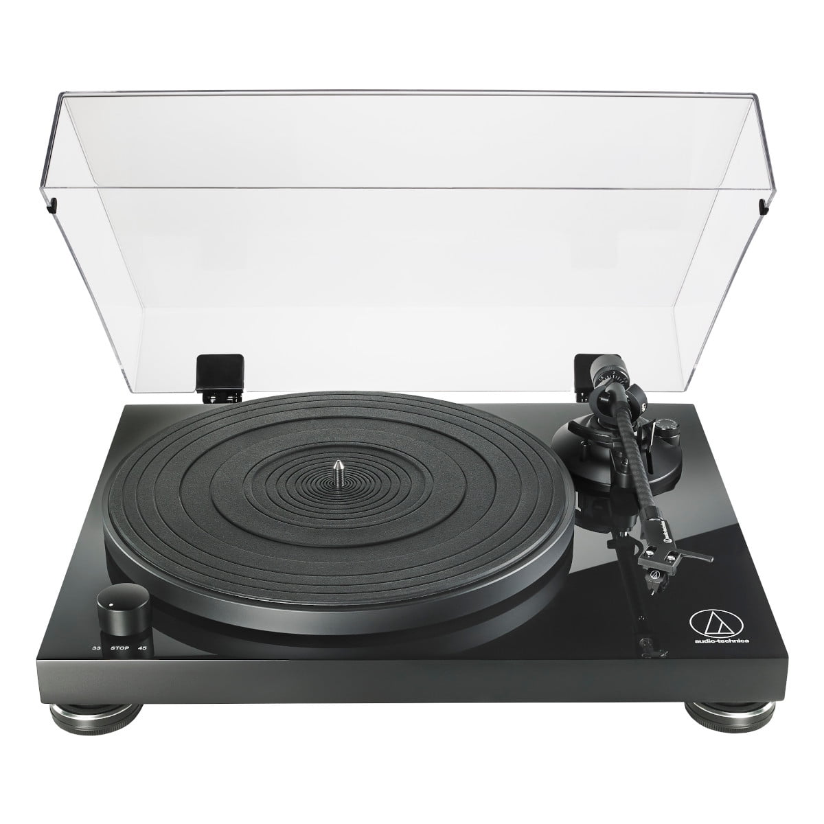 Audio-Technica ATLPW50PB Belt Drive Turntable (Black, 17.2 in x 13.4 in) sa5hs