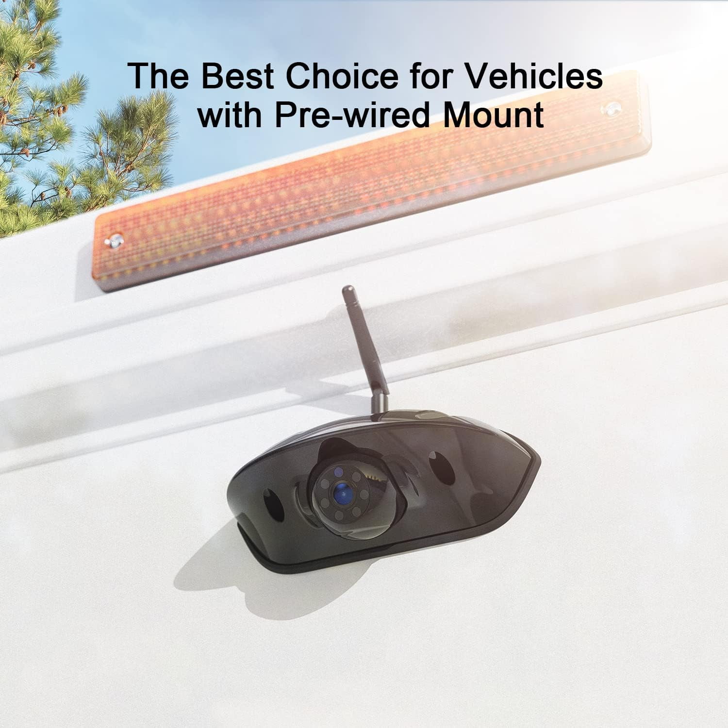 eRapta Wireless Backup Camera System with 7 in IPS Monitor (Black, 1080P HD) msv8r