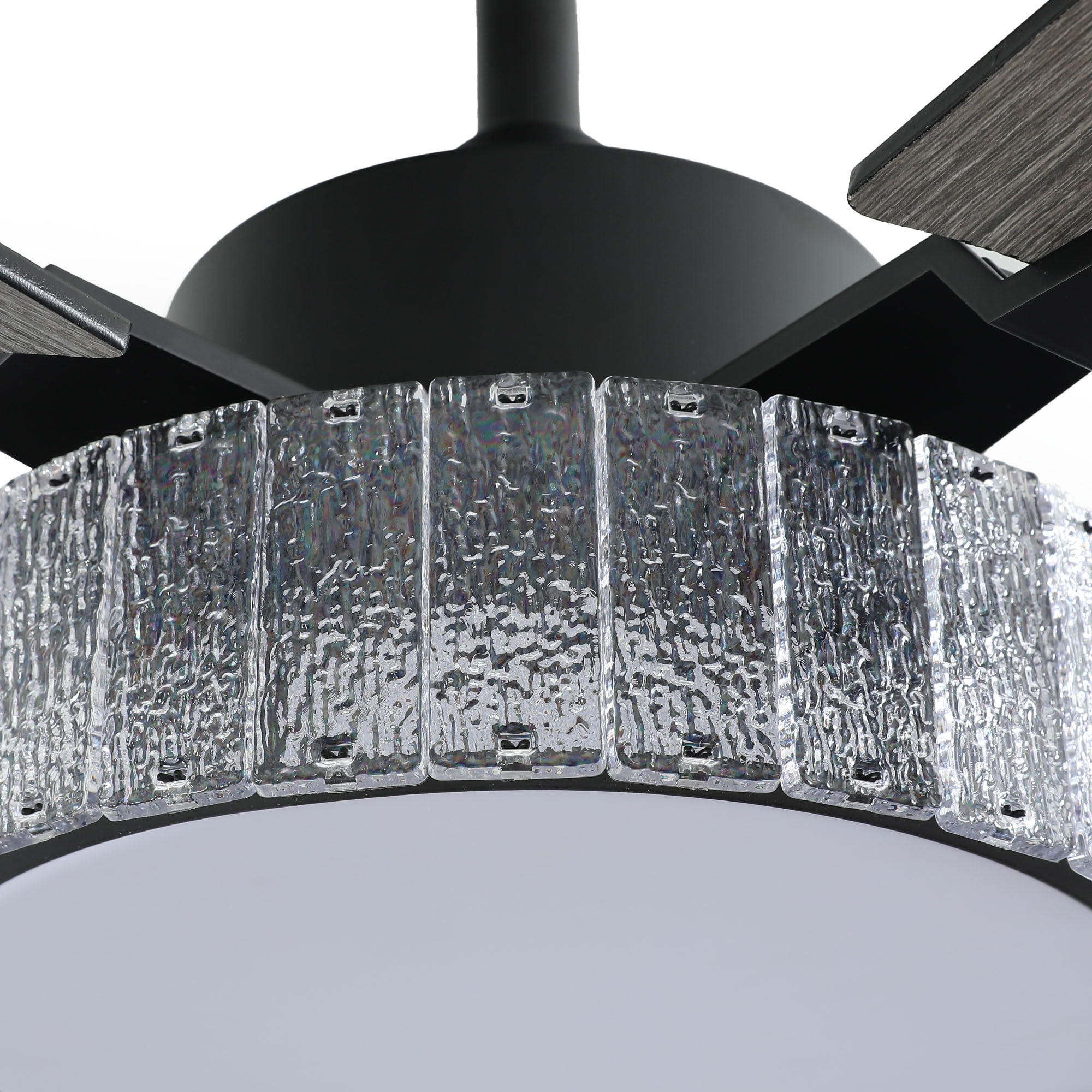 Uforic Farmhouse Ceiling Fan with Lights, Smart Chandelier Fan with Remote & App Control (Black, 52 in) bqaak