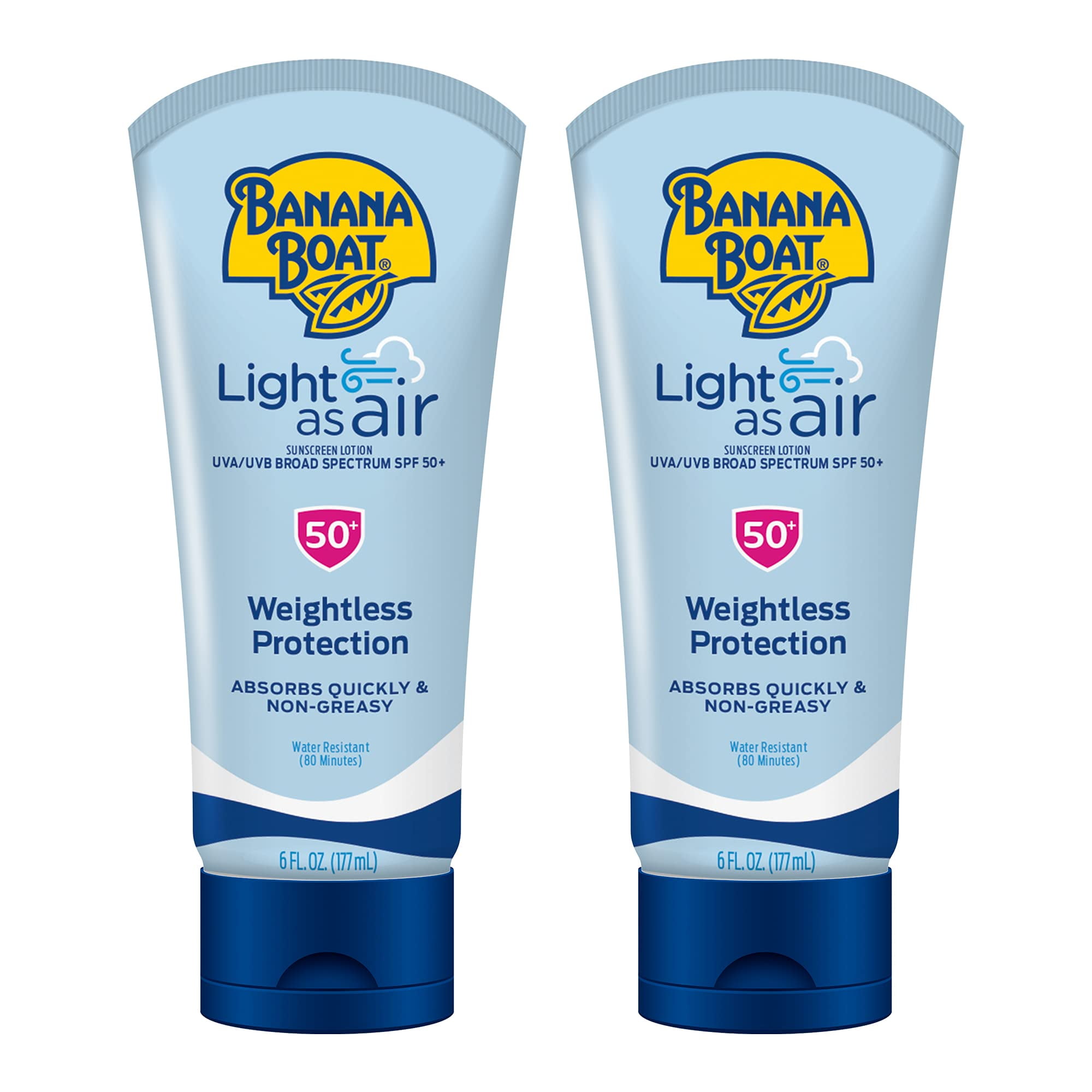 Banana Boat Light As Air Sunscreen Lotion SPF 50 Broad Spectrum Protection (Clear, 6 oz) bpue8