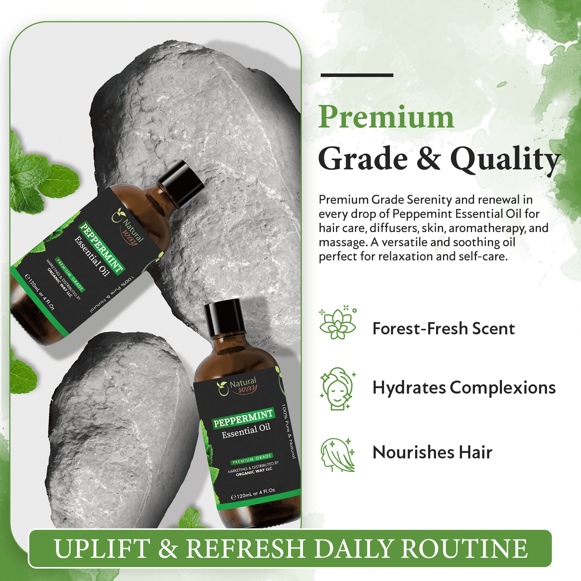 Organic Way Peppermint Essential Oil (1 fl oz) yv7xc