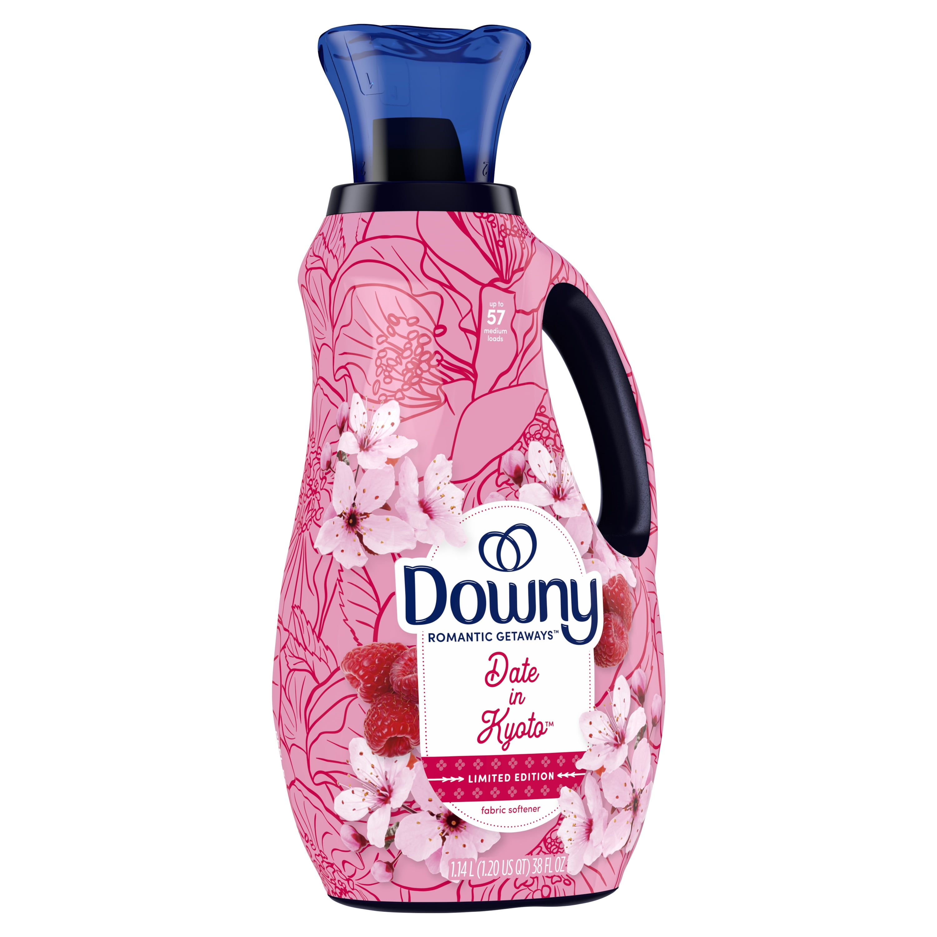 Downy Romantic Getaways Liquid Fabric Softener, Date in Kyoto Floral Scent (38 fl oz) rm0k8