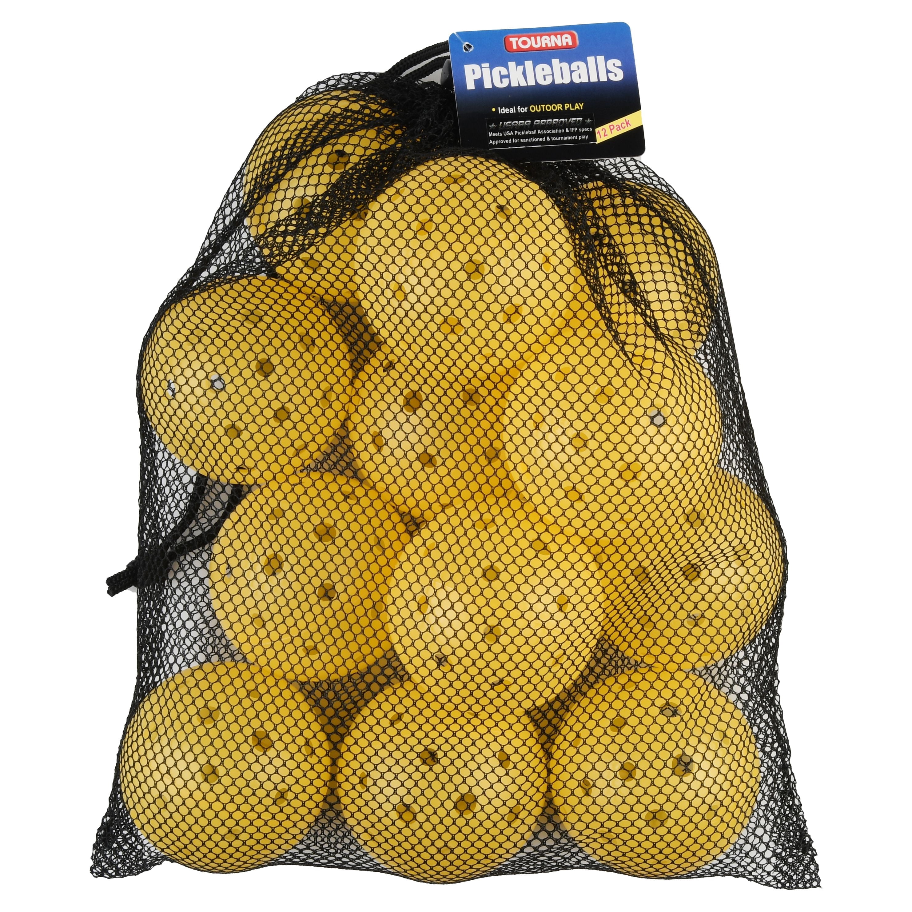 Tourna Strike Outdoor Pickleballs High-Visibility Durable Performance (Yellow, 12 ct) d7br9