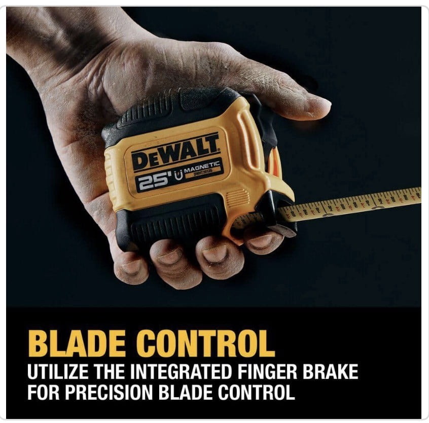 DEWALT Magnetic Tape Measure, Heavy-Duty Professional Measuring Tool (25 ft, 2-Pack) l69o1