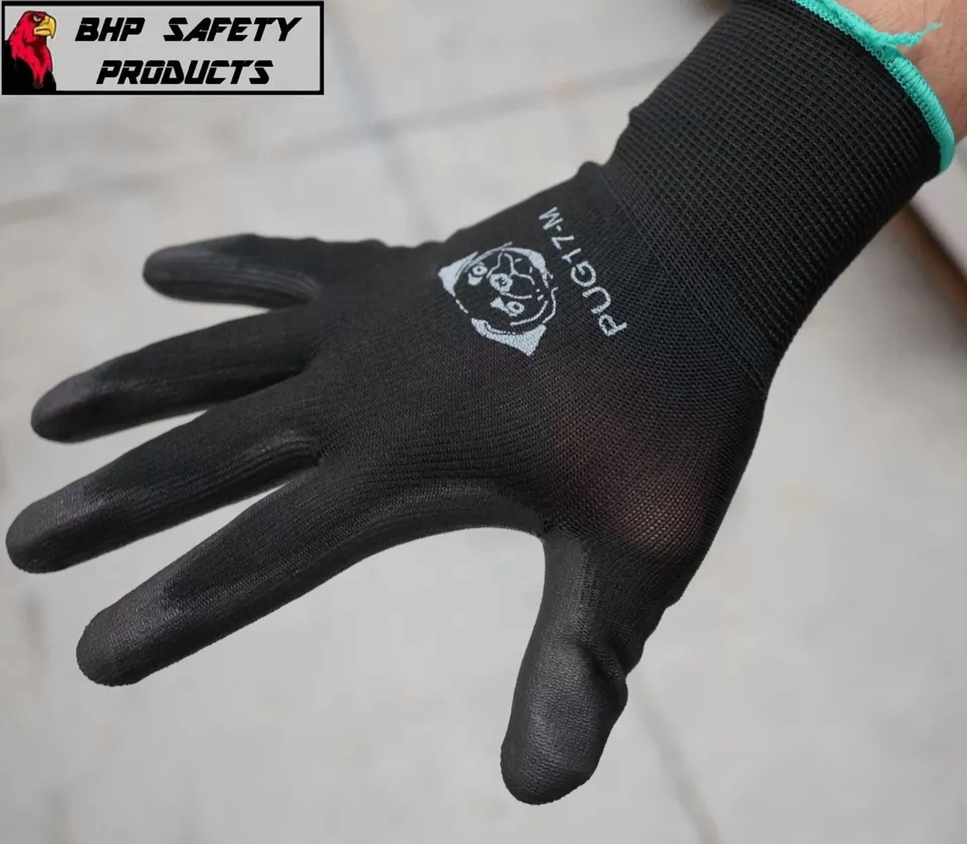 YANI Anti-Static Work Gloves, Polyurethane Coated Grip, Heavy-Duty Protection (Gray, 12 Pairs, X-Large) r1fac