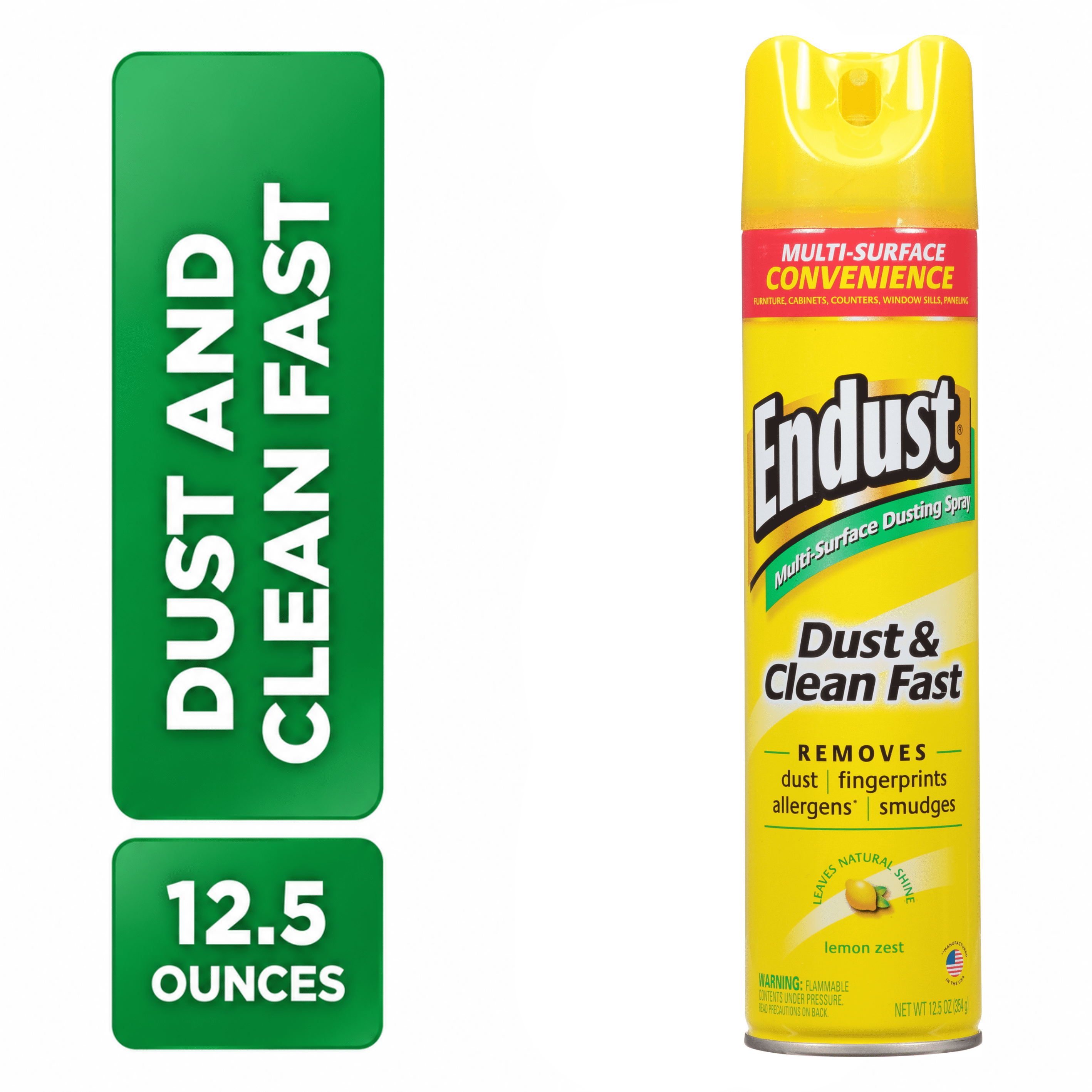 Endust Multi-Surface Dusting and Cleaning Spray, Lemon Zest Scent (12.5 oz) i3v1n