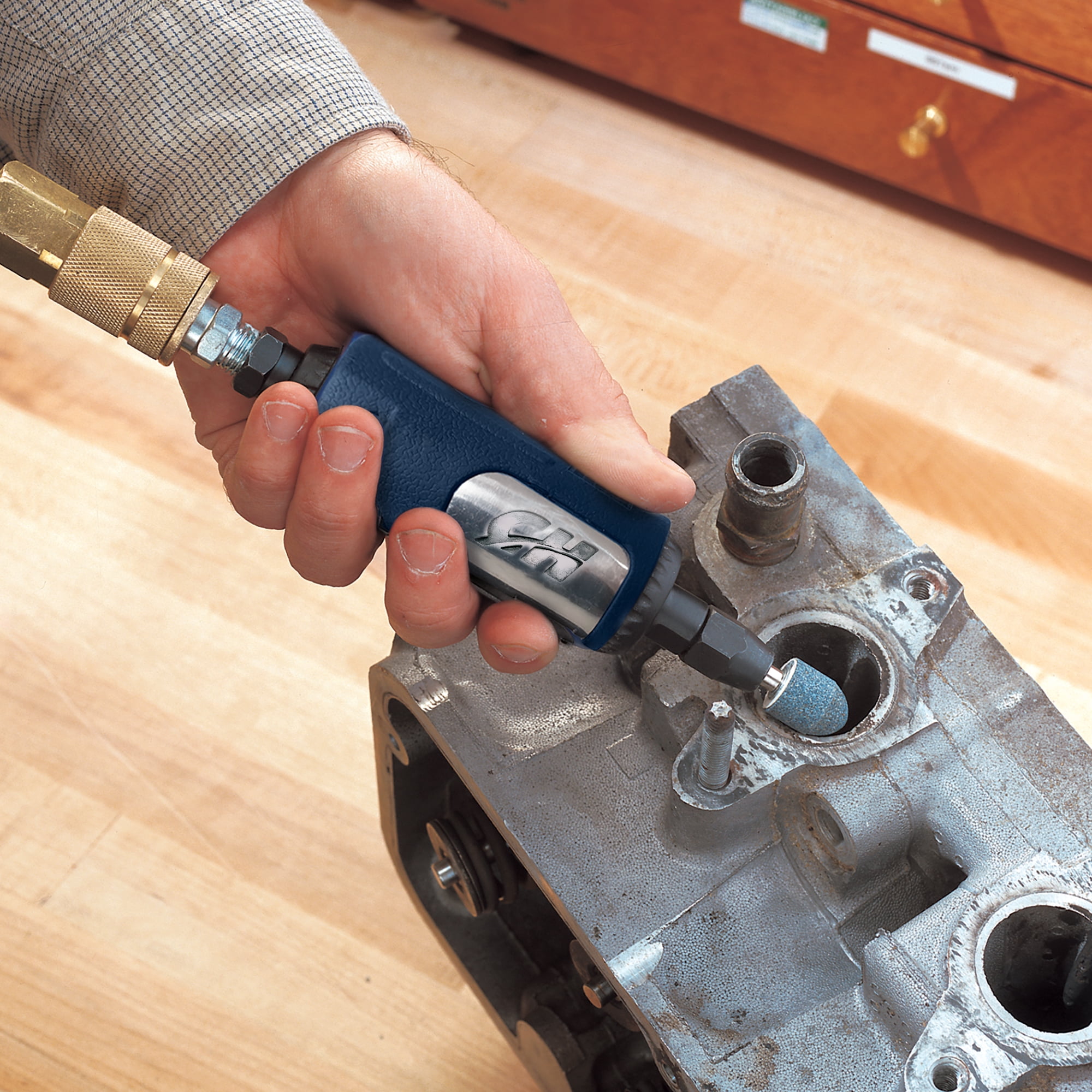 Campbell Hausfeld Air Die Grinder Professional Pneumatic Tool for Metal and Woodworking (1/4 in Collet) pqr25