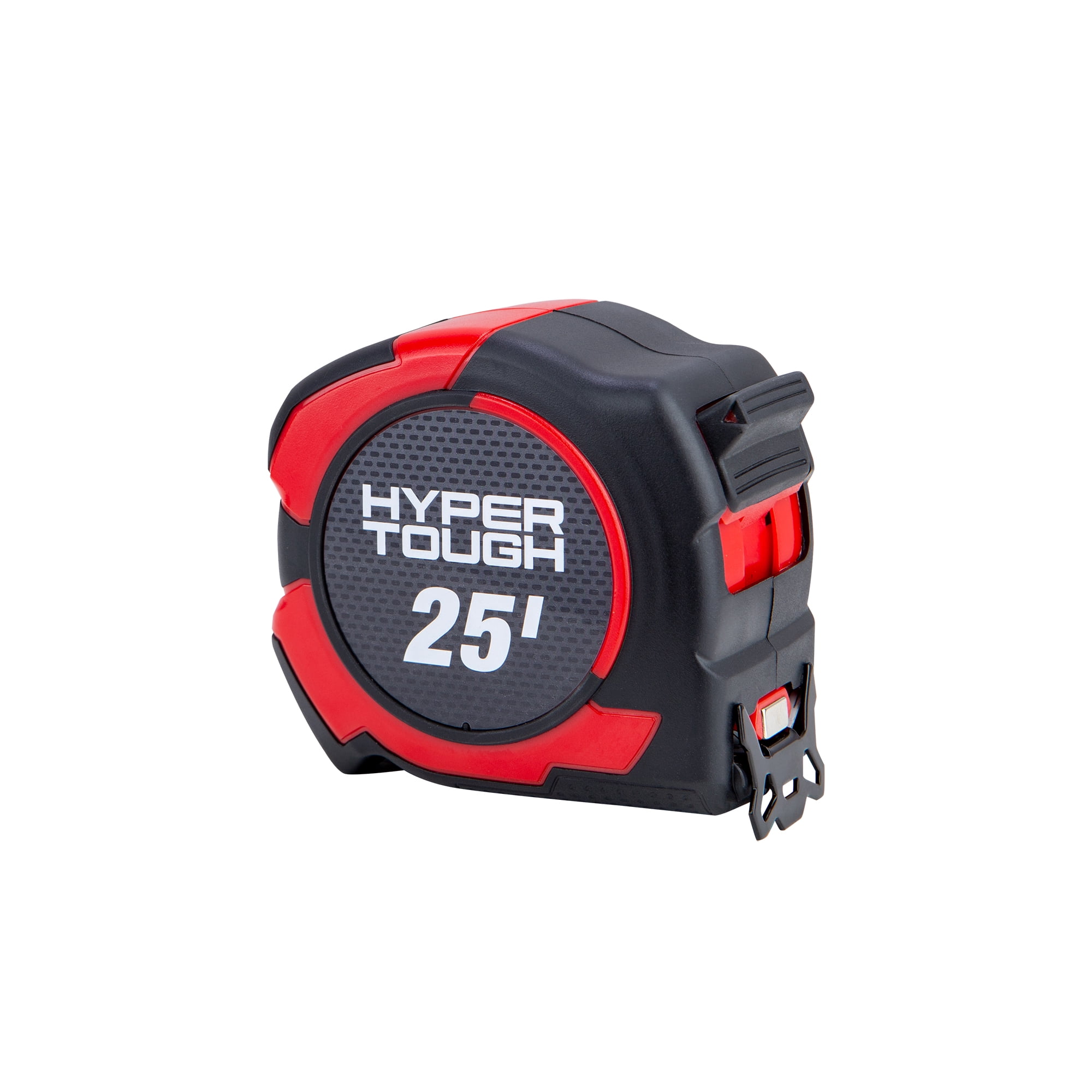 Hyper Tough Magnetic Tape Measure with Nylon-Coated Blade (Red, 25 ft) 9ew0n