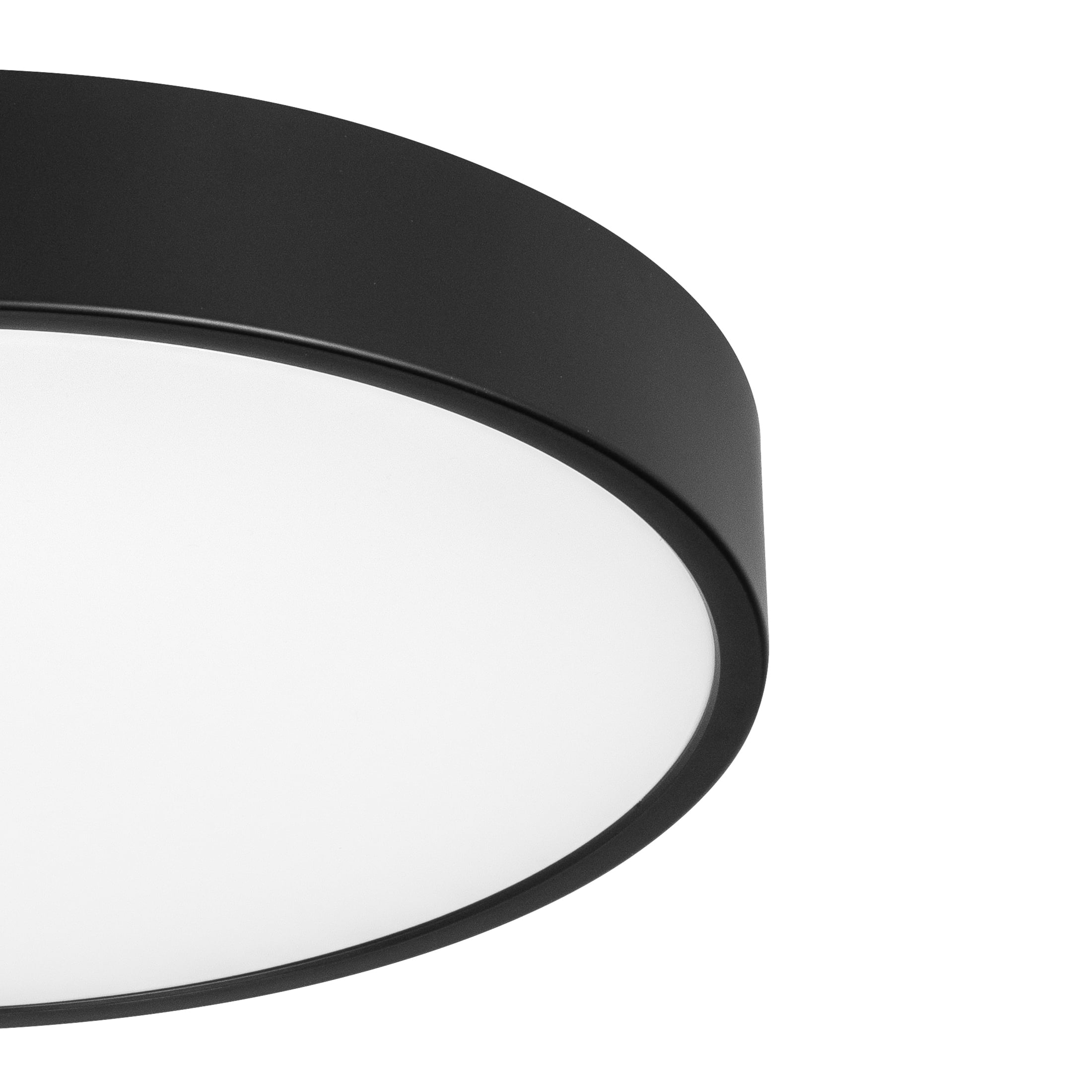 Mainstays 13 in Flush Mount LED Ceiling Light Fixture (Dimmable, 3CCT Selectable, Black, 13 in) 9k7fb