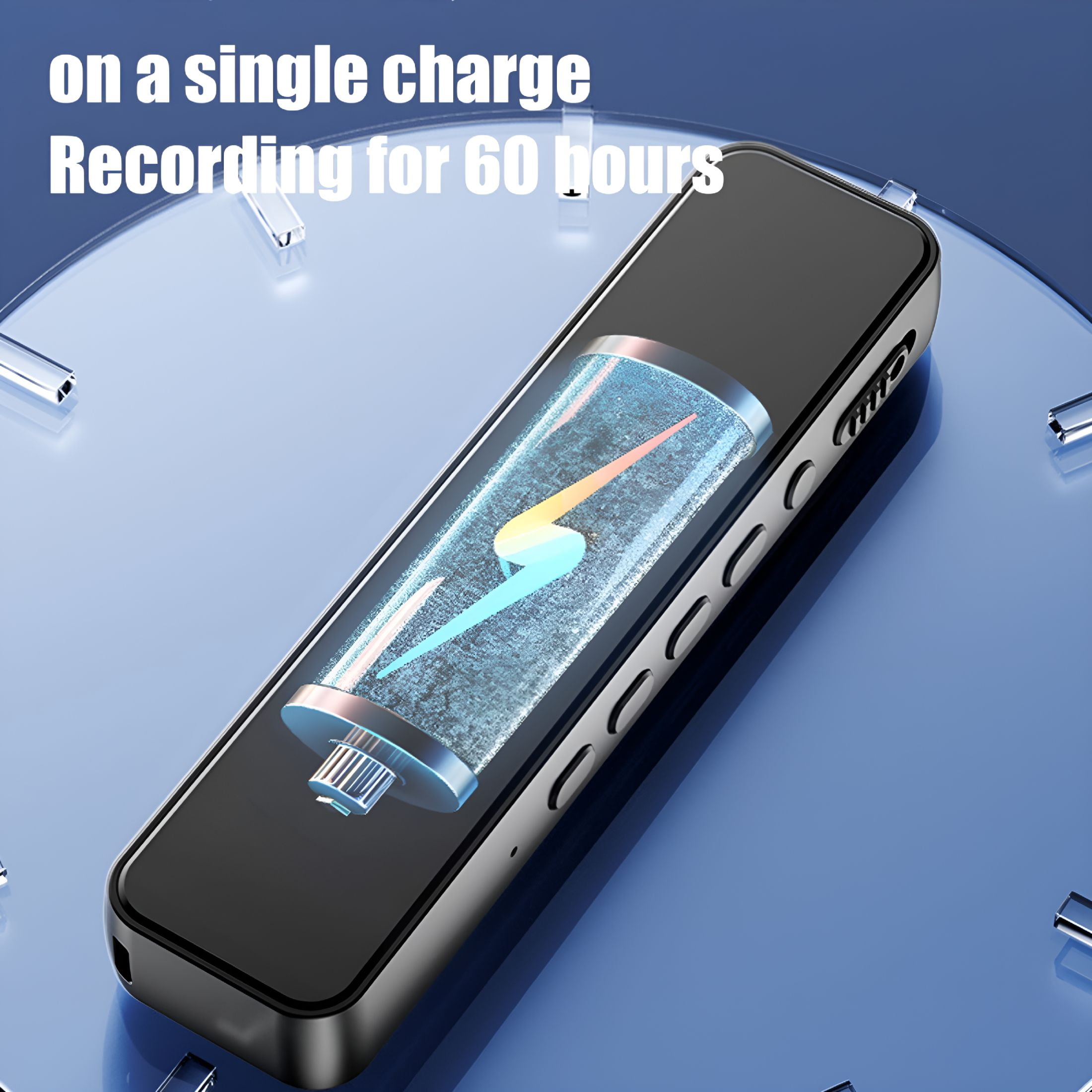 GJX Digital Voice Recorder with Noise Reduction, Portable Audio Recording Device for Lectures and Meetings (Black, 8 GB) r66se