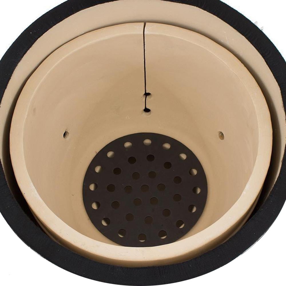 Coyote Outdoor Living Asado Series Built-In Ceramic Kamado Grill (Black, 254 sq in) 3gkei