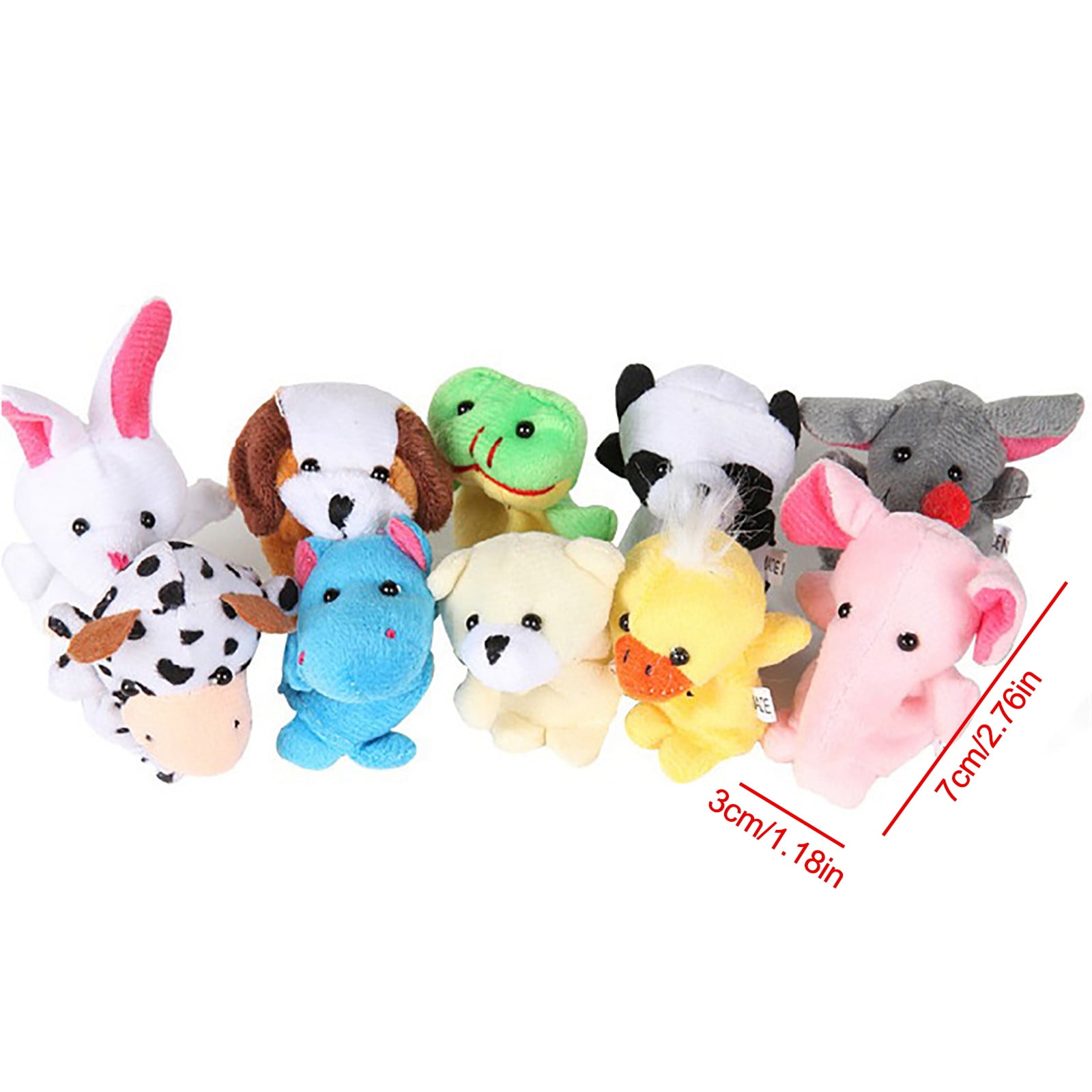 IGEED Finger Puppets Soft Velvet Hand Puppets for Storytelling and Classroom Play (10 Pack, 2.76 in) q4yug